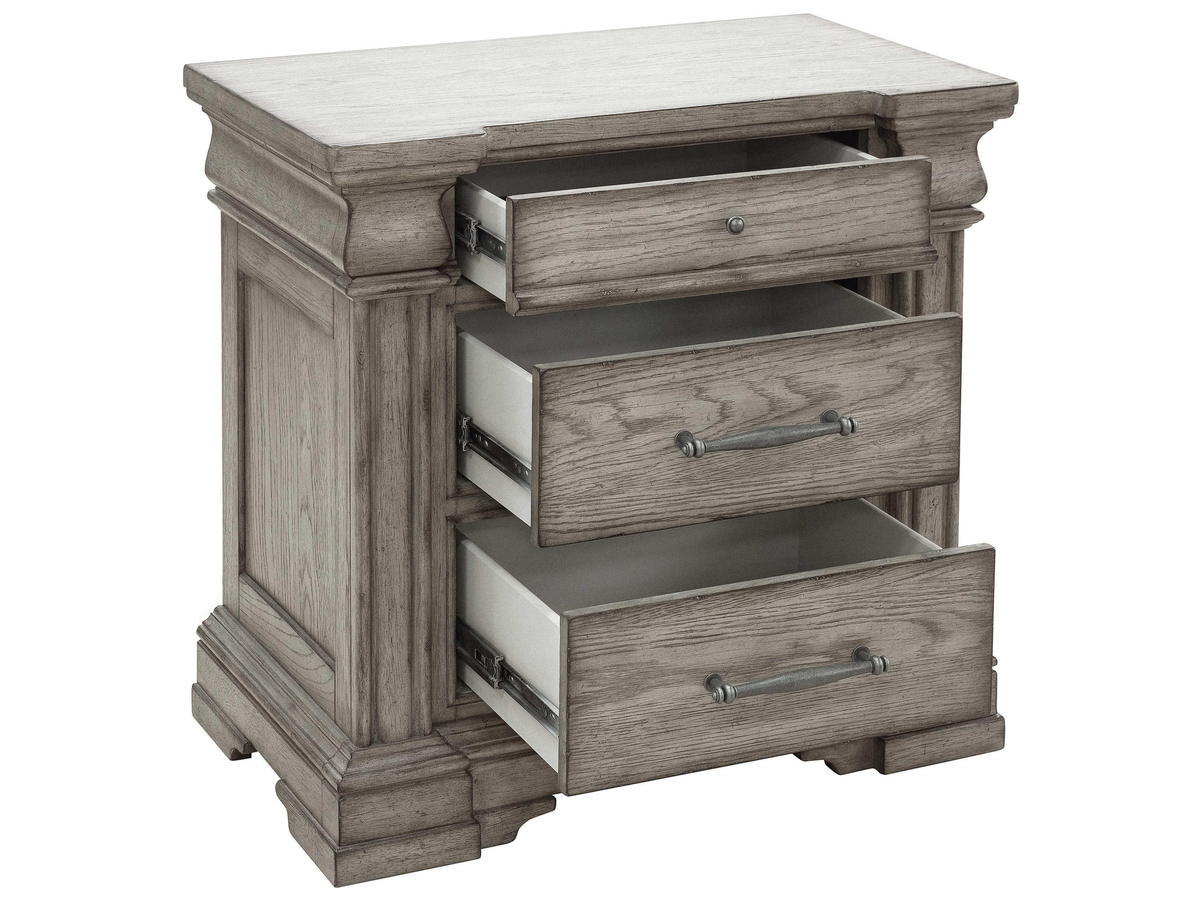 Pulaski Madison Ridge 3-Drawers Gray Hardwood Nightstand