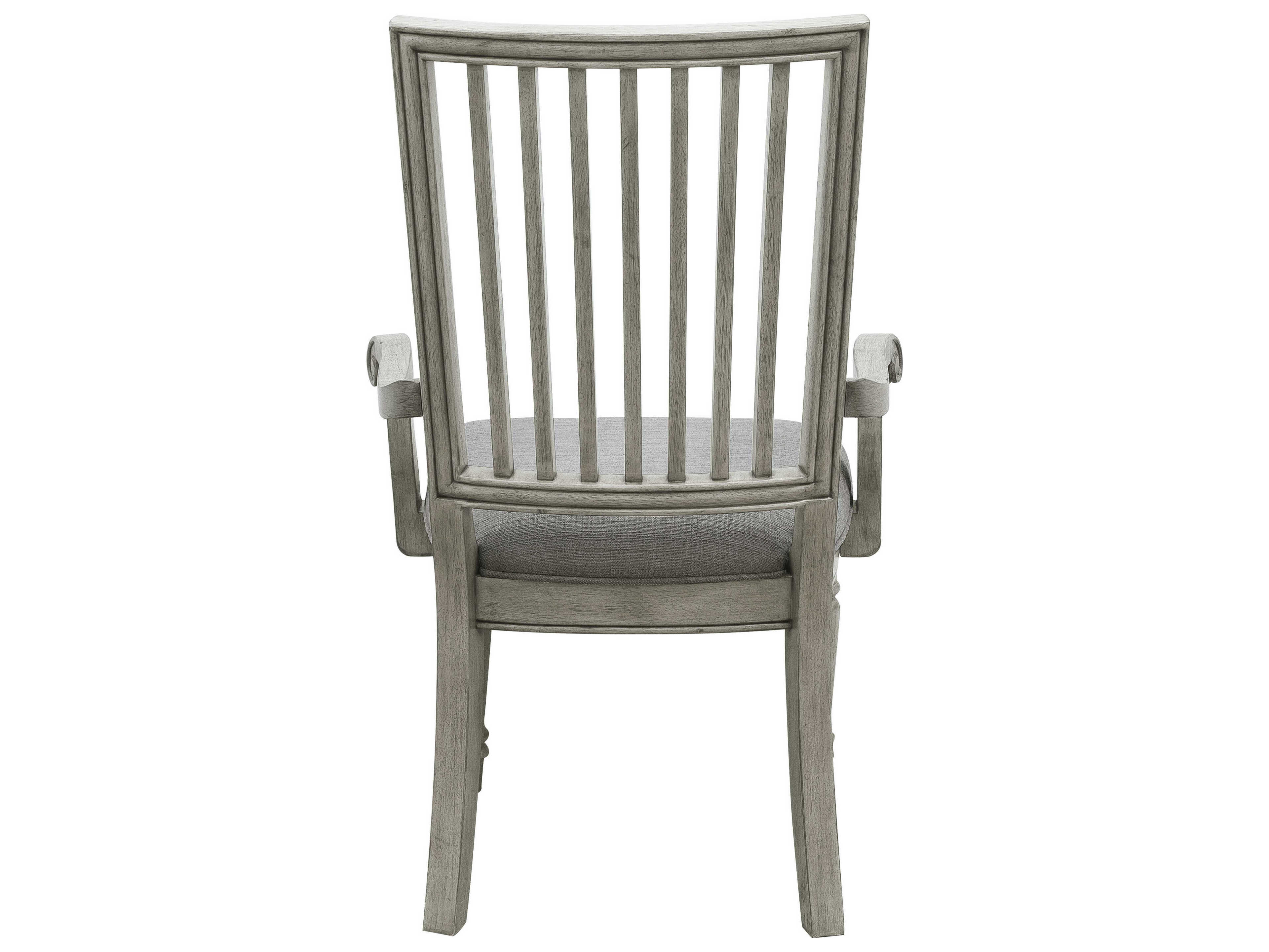 Pulaski Madison Ridge Rubberwood Gray Upholstered Arm Dining Chair