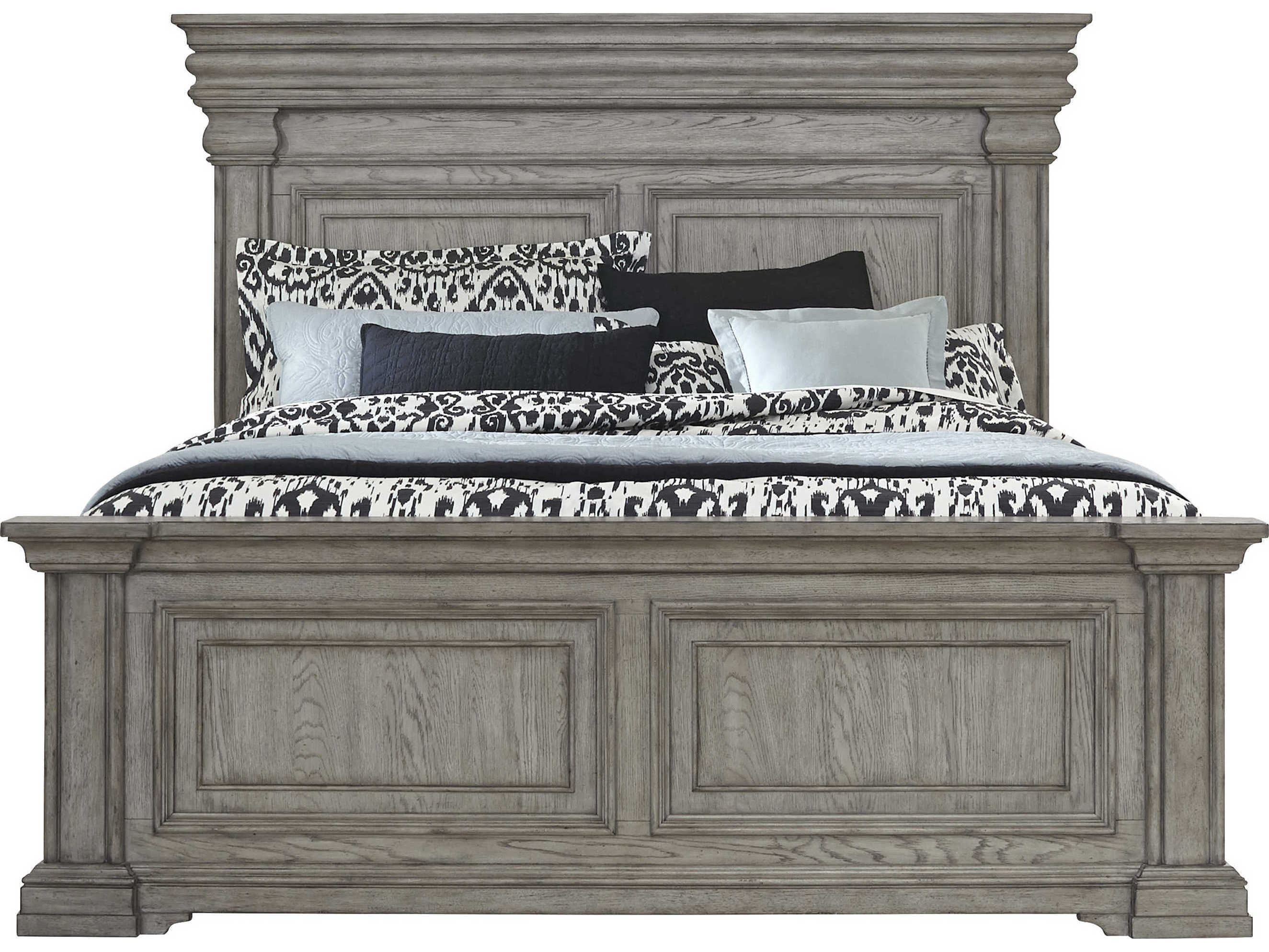 Pulaski Madison Ridge Heritage Taupe Gray Hardwood Wood Queen Panel Bed