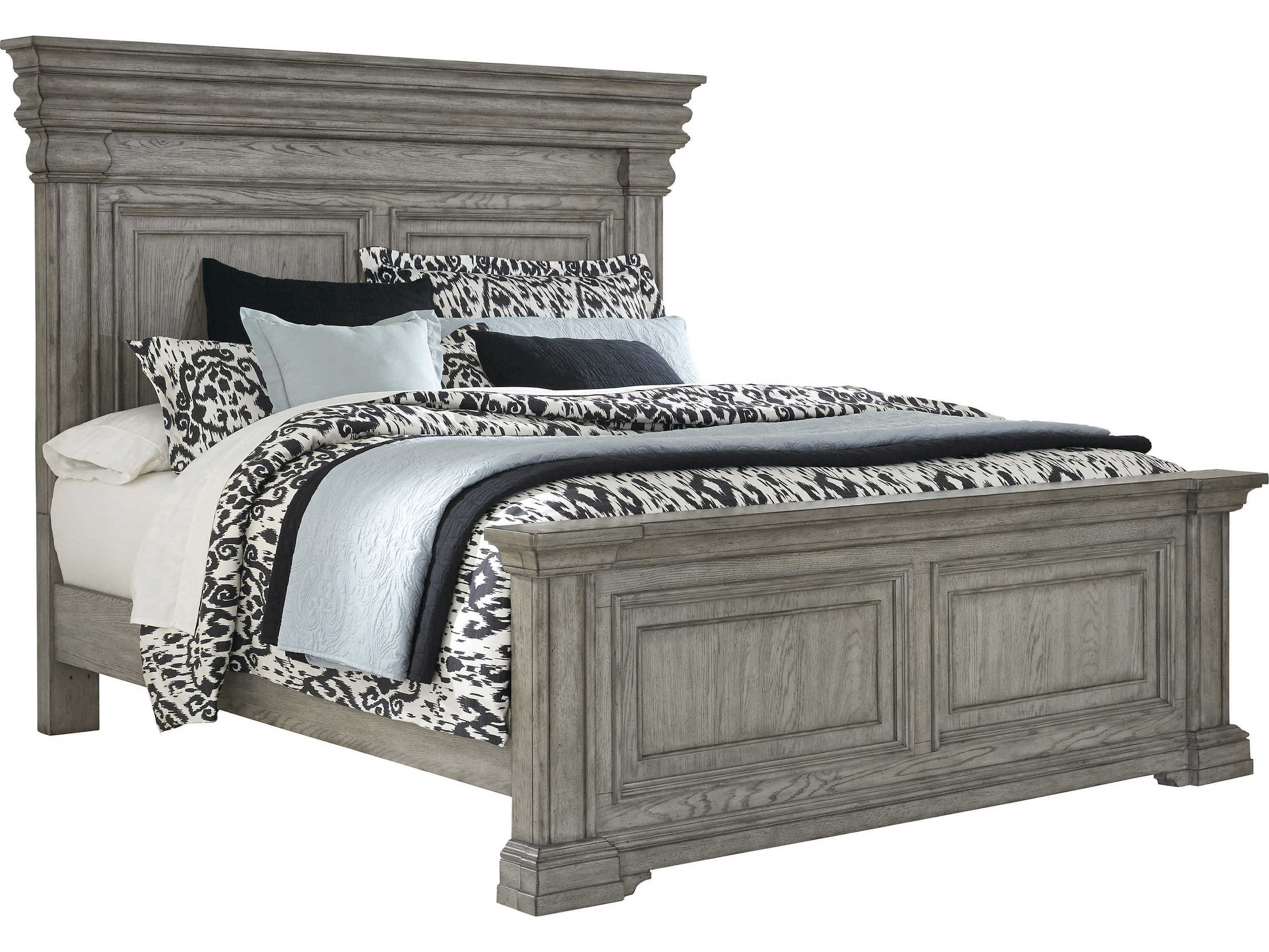 Pulaski Madison Ridge Heritage Taupe Gray Hardwood Wood Queen Panel Bed