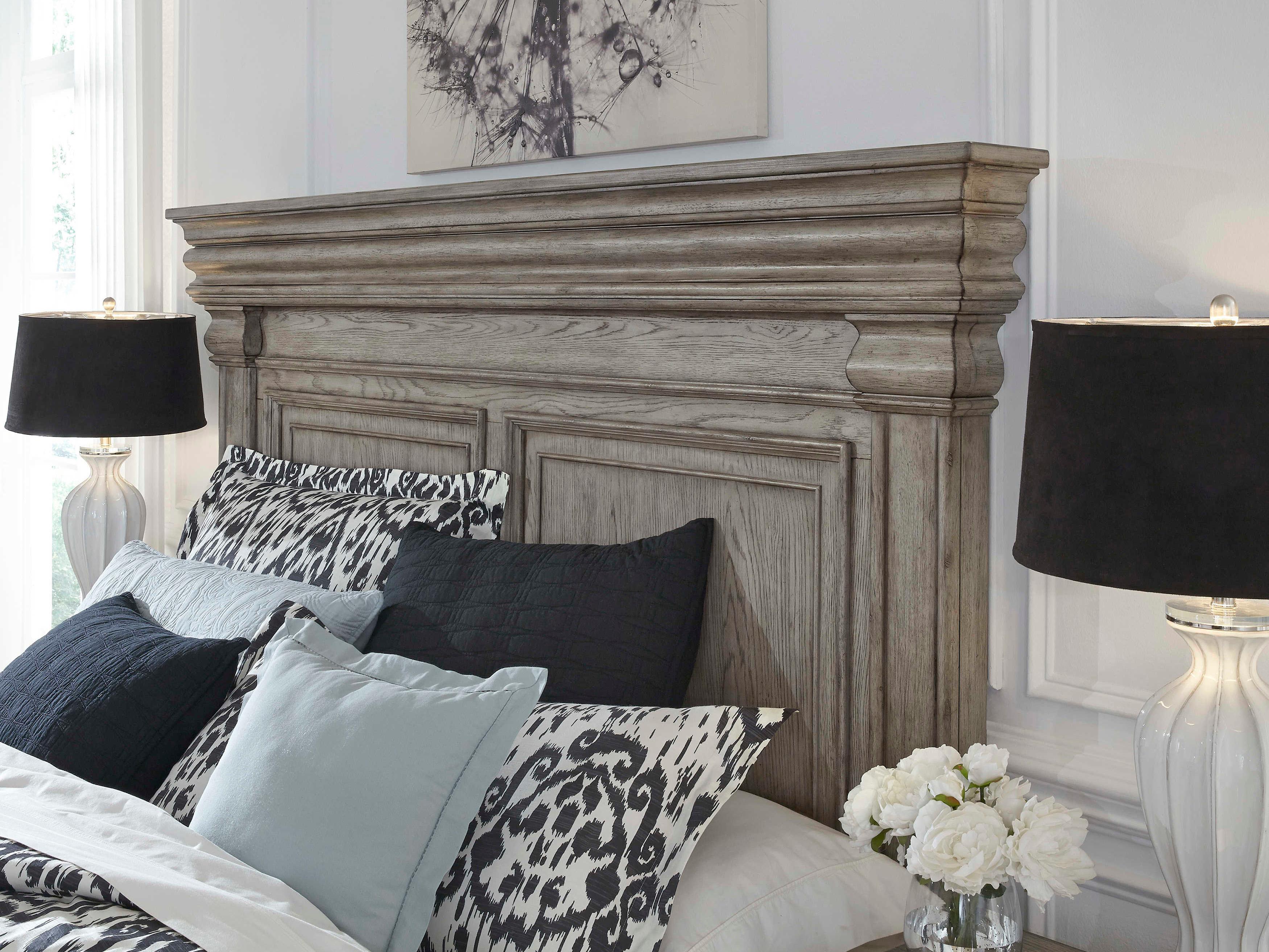 Pulaski Madison Ridge Heritage Taupe Gray Hardwood Wood Queen Panel Bed