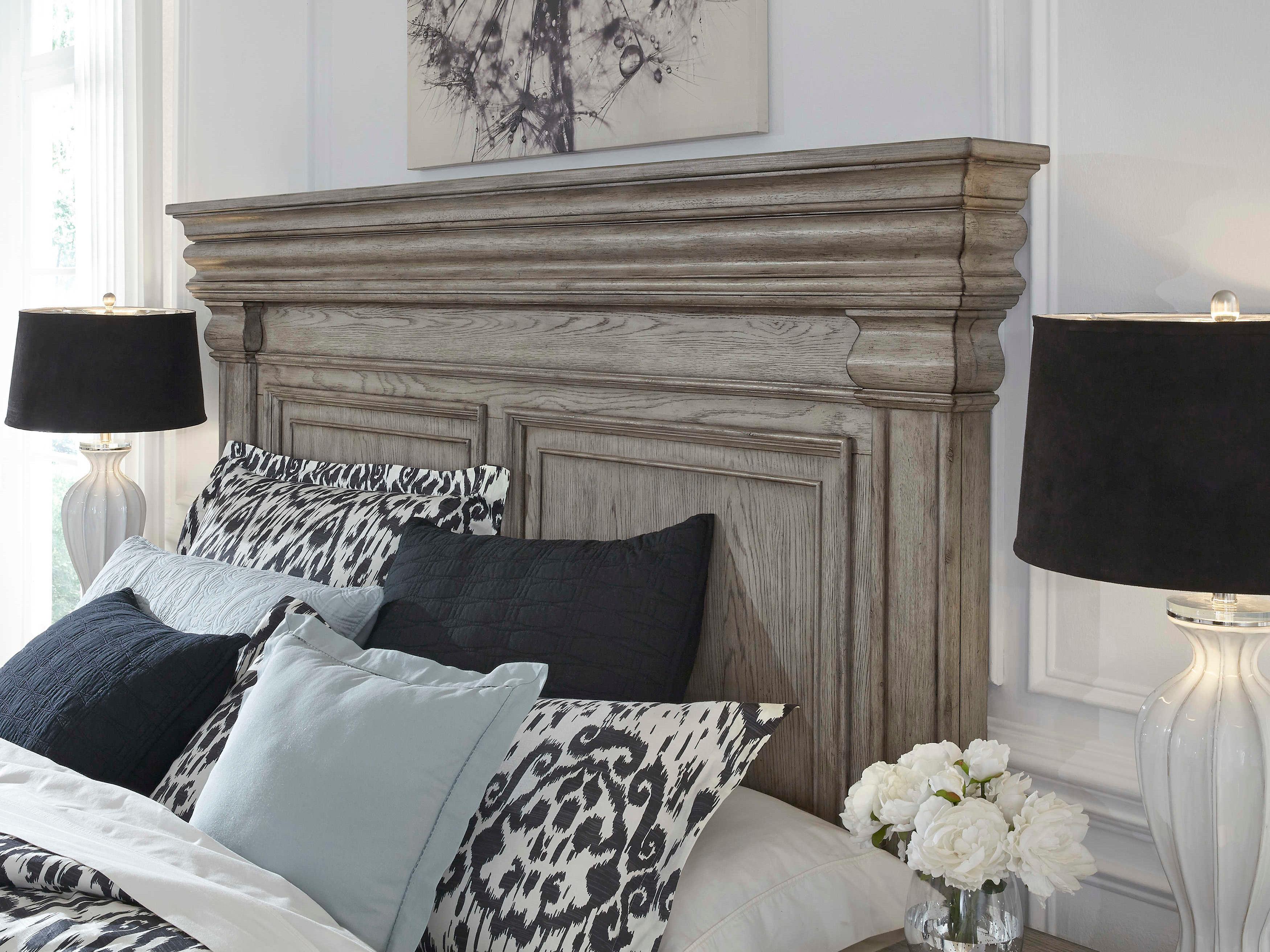 Pulaski Madison Ridge Heritage Taupe Gray Hardwood Wood Queen Panel Bed