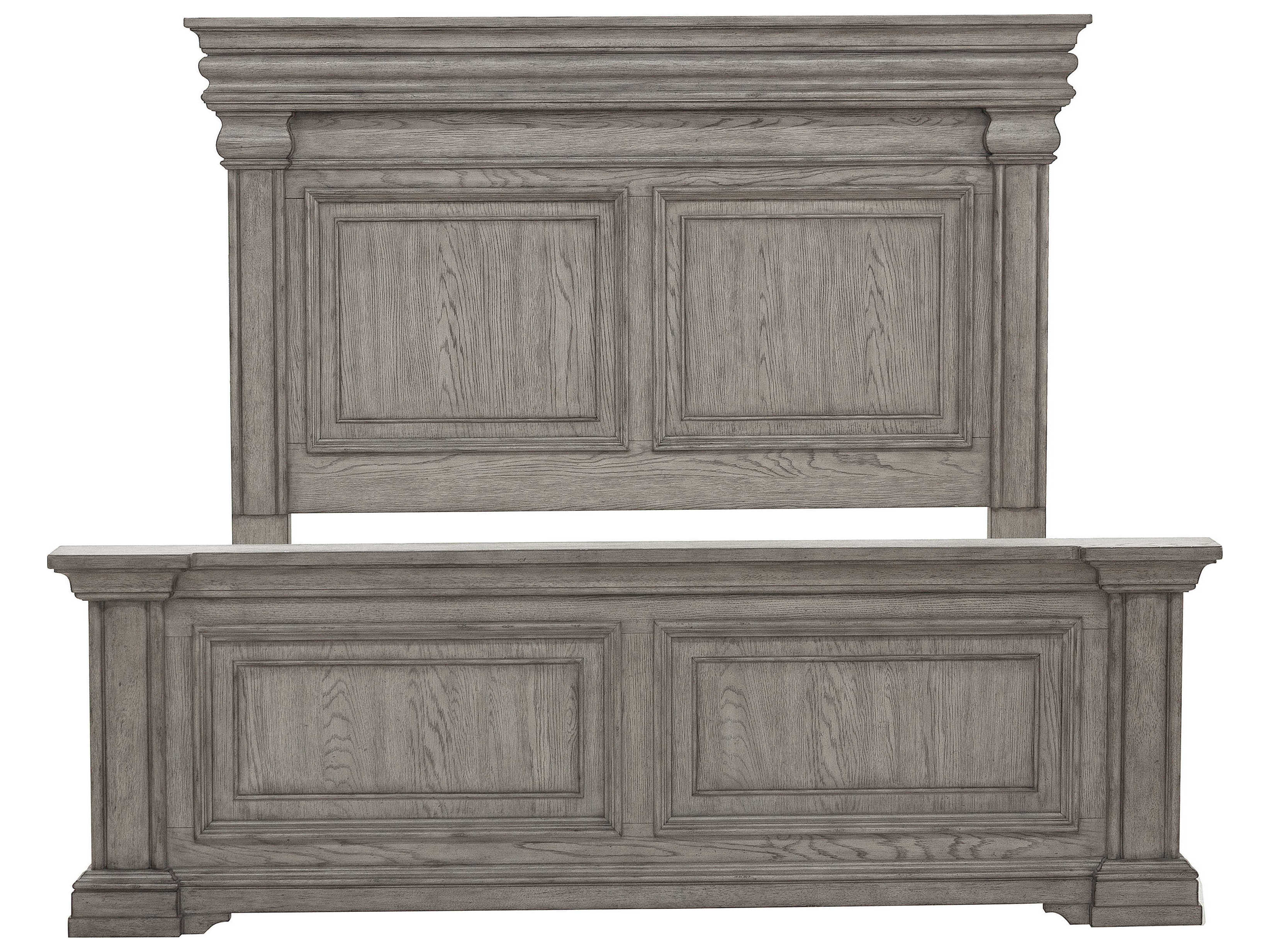 Pulaski Madison Ridge Heritage Taupe Gray Hardwood Wood King Panel Bed