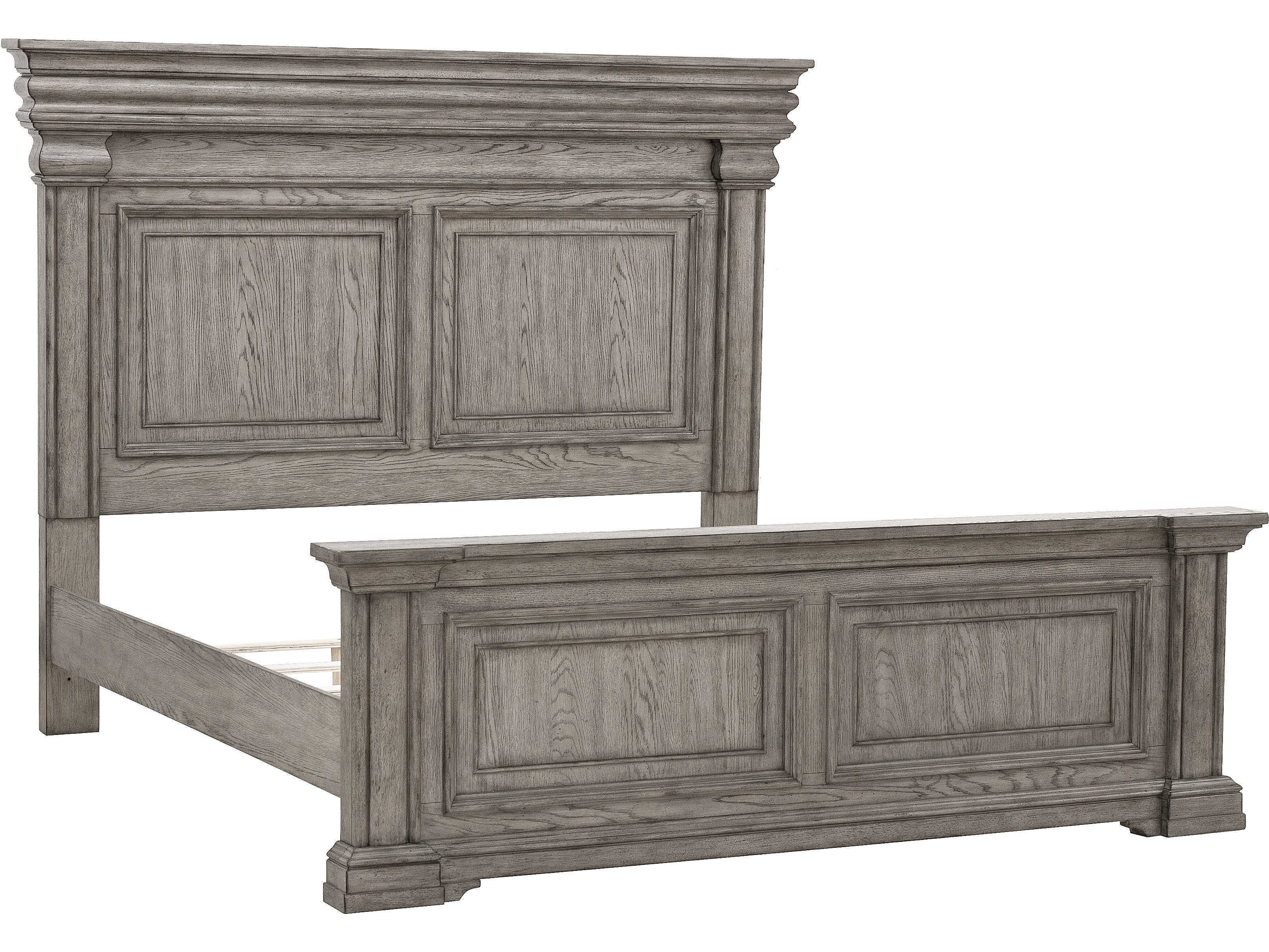 Pulaski Madison Ridge Heritage Taupe Gray Hardwood Wood King Panel Bed