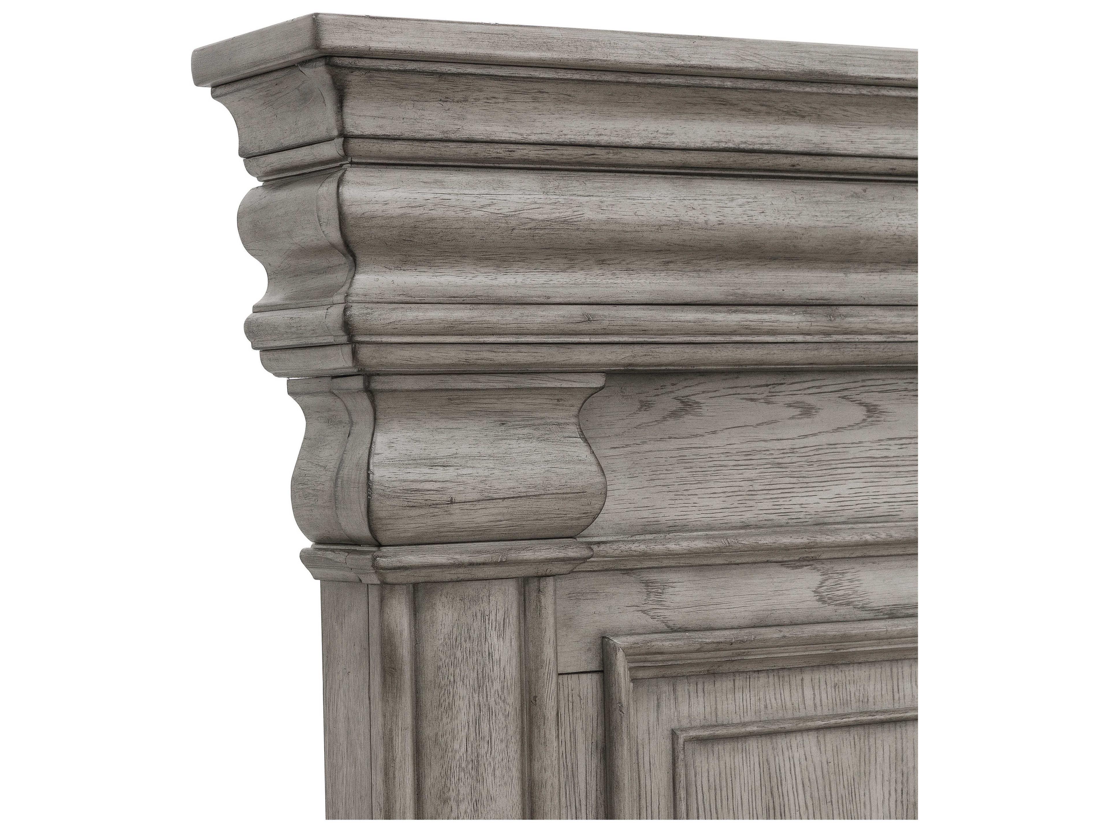 Pulaski Madison Ridge Heritage Taupe Gray Hardwood Wood King Panel Bed