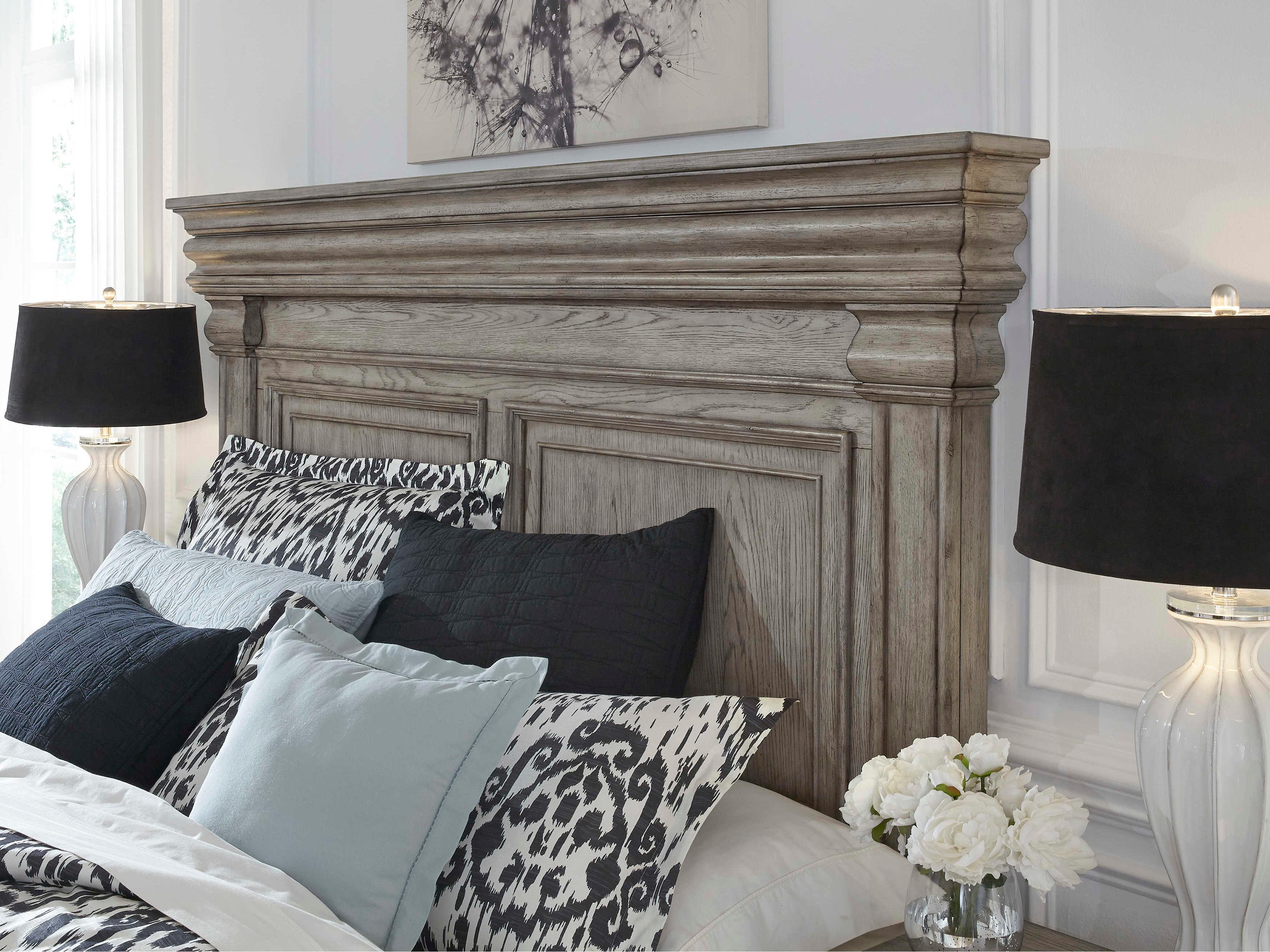 Pulaski Madison Ridge Heritage Taupe Gray Hardwood Wood California King Panel Bed