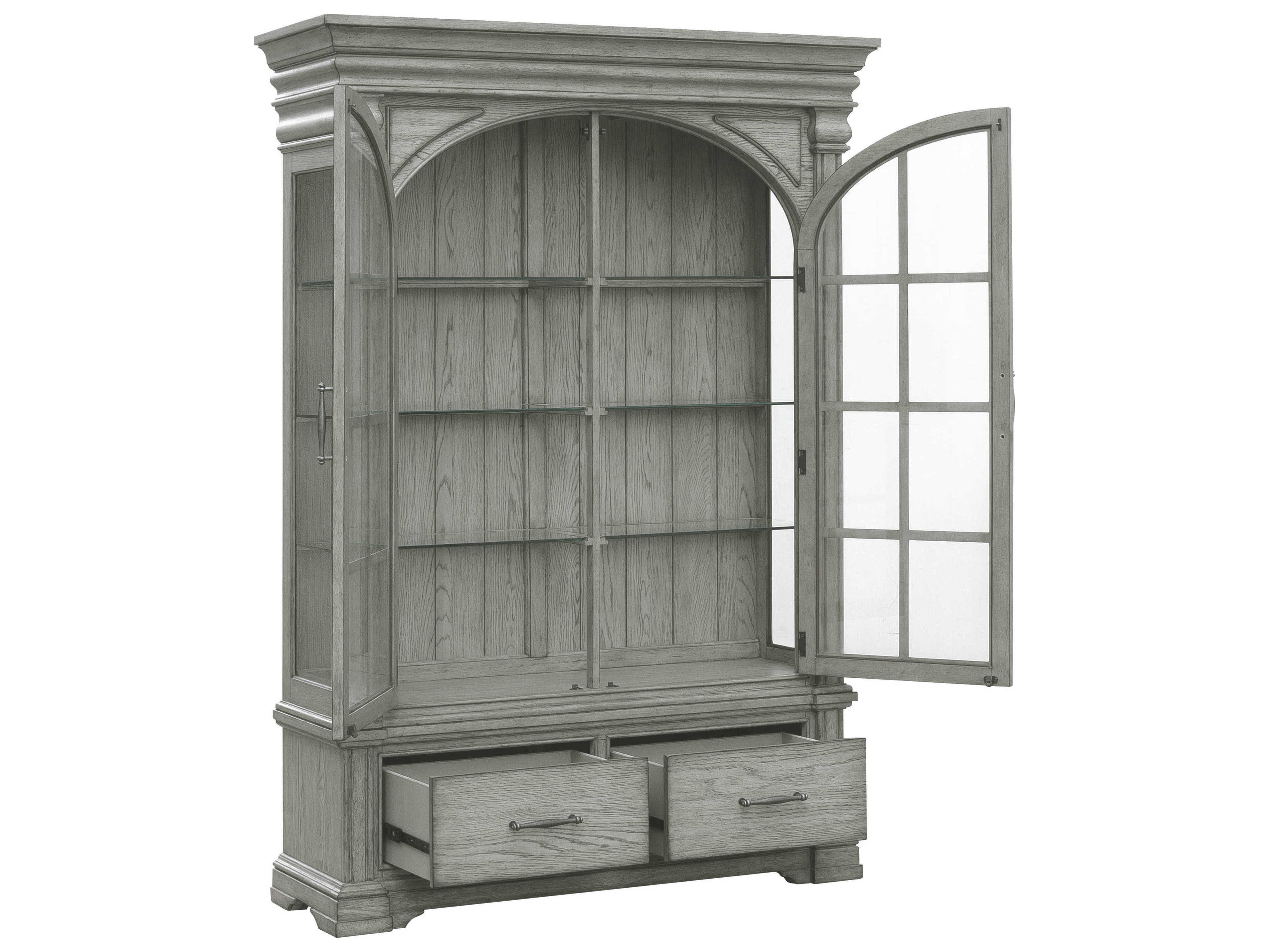 Pulaski Madison Ridge Hardwood Gray Display Cabinet