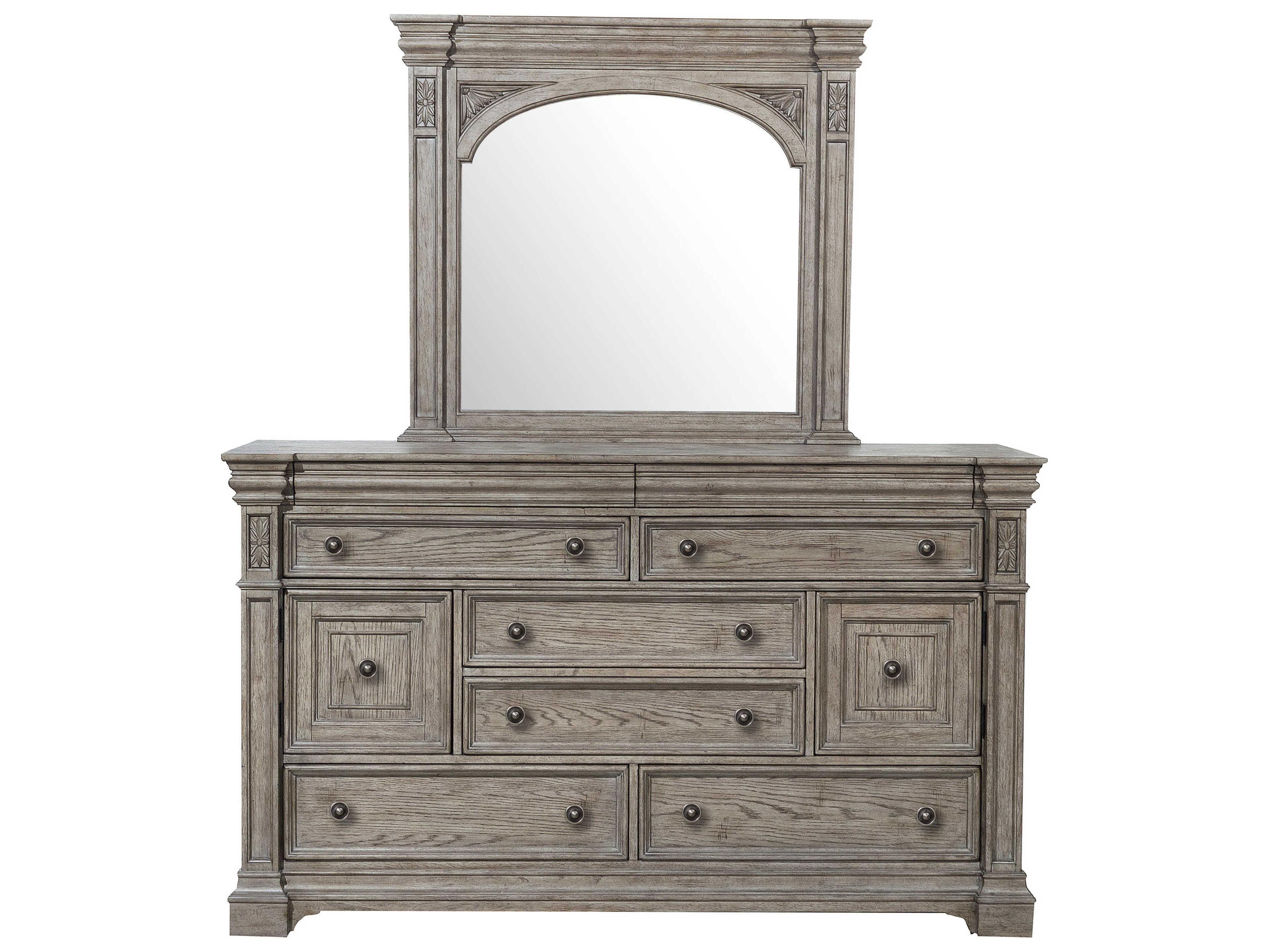 Pulaski Kingsbury French Gray Dresser Mirror