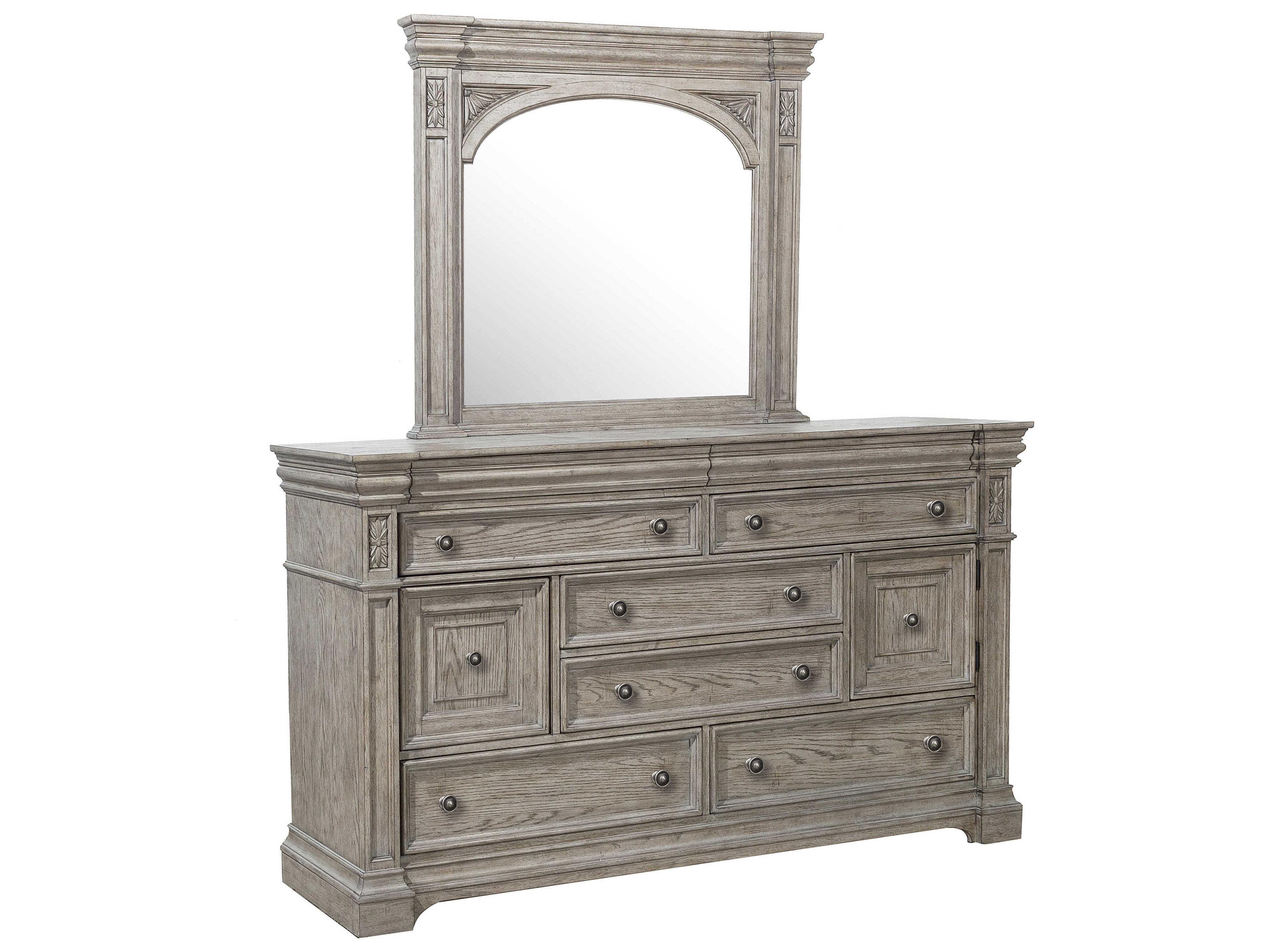 Pulaski Kingsbury French Gray Dresser Mirror