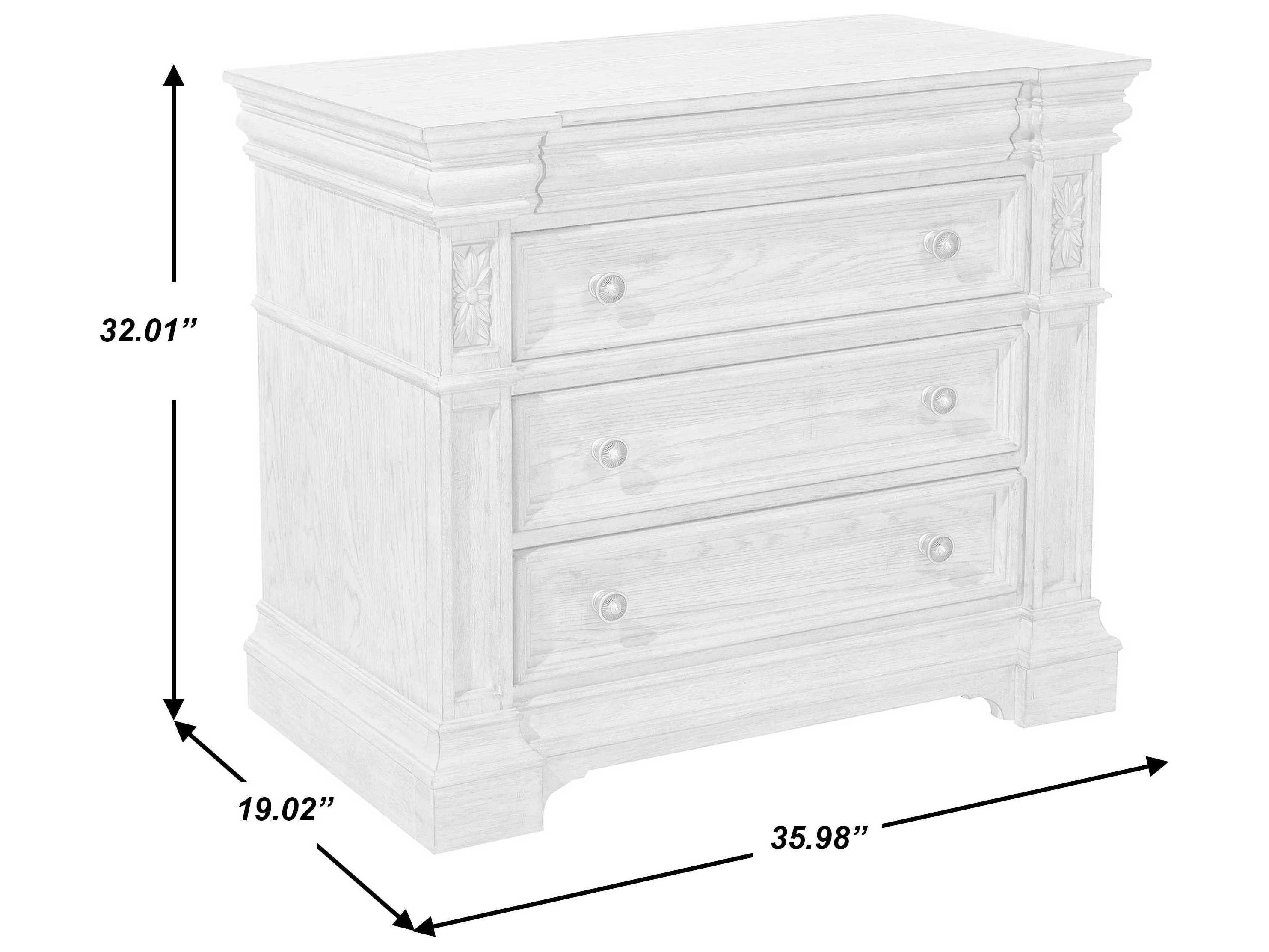 Pulaski Kingsbury Rubberwood Chest Nightstand