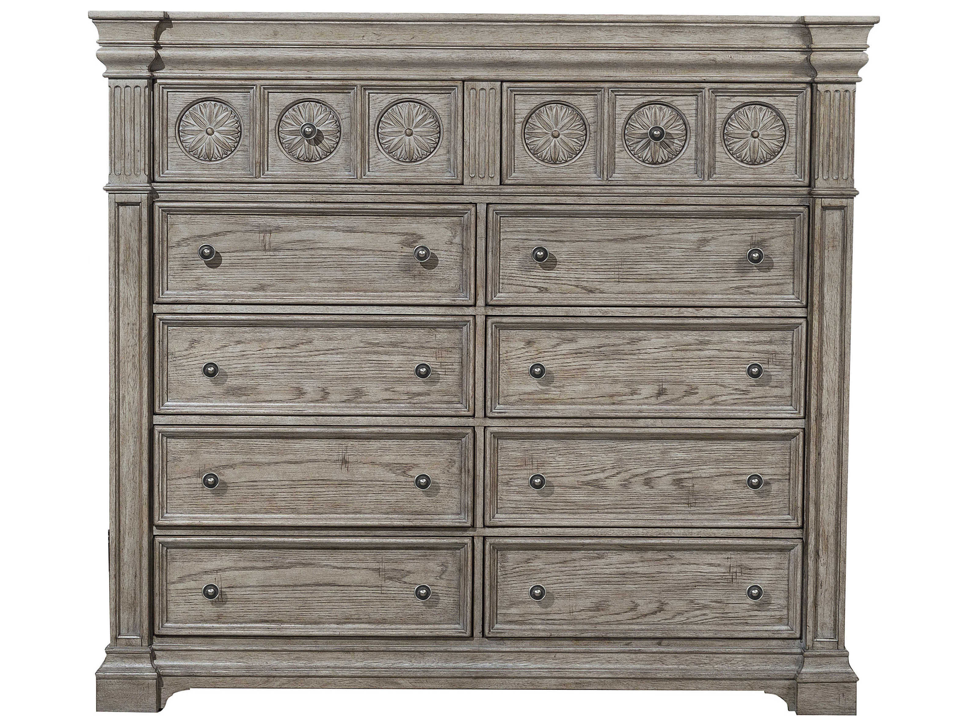 Pulaski Kingsbury 10-Drawers French Gray Rubberwood Accent Chest