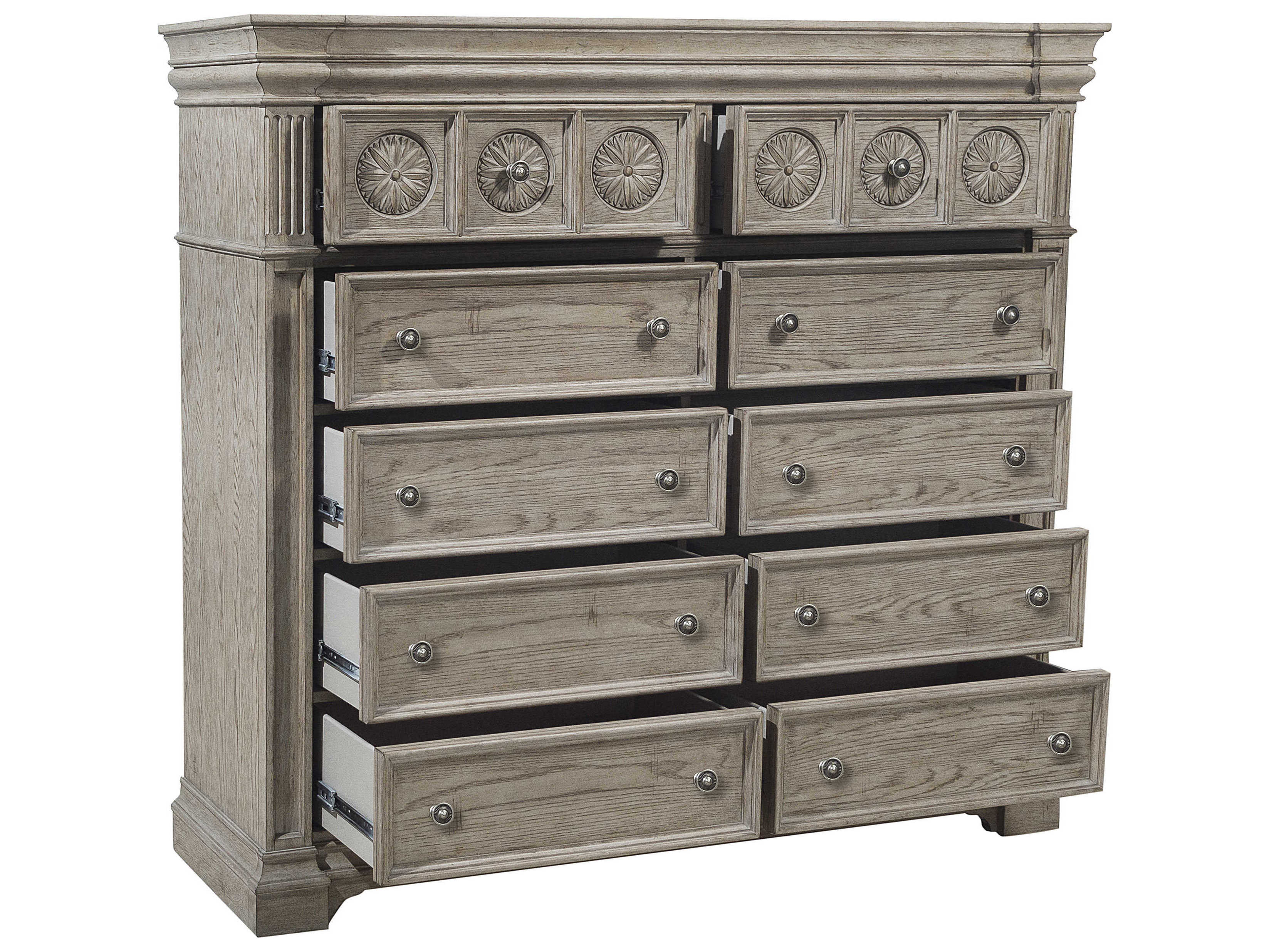 Pulaski Kingsbury 10-Drawers French Gray Rubberwood Accent Chest