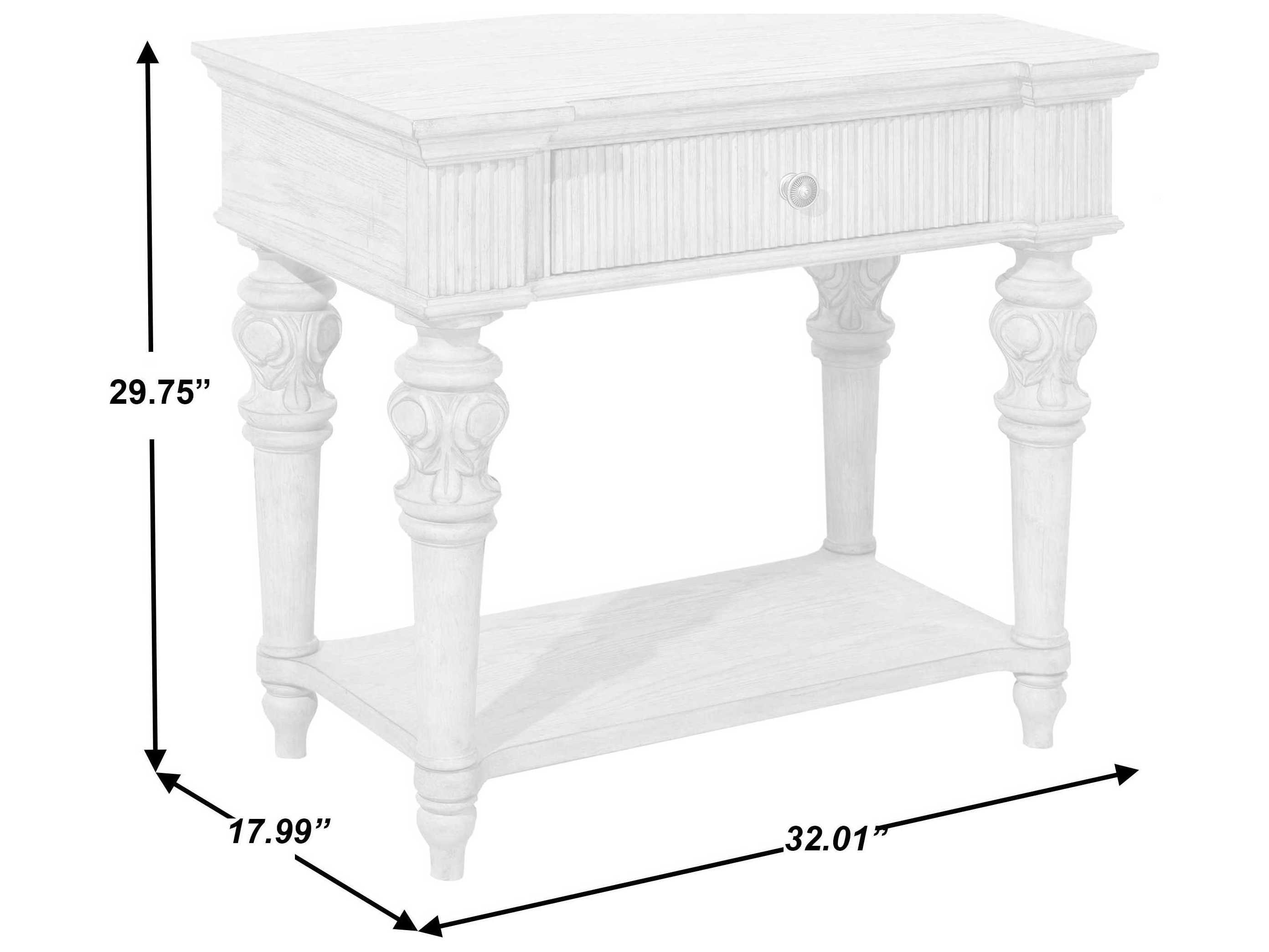 Pulaski Kingsbury 1-Drawer Rubberwood Nightstand