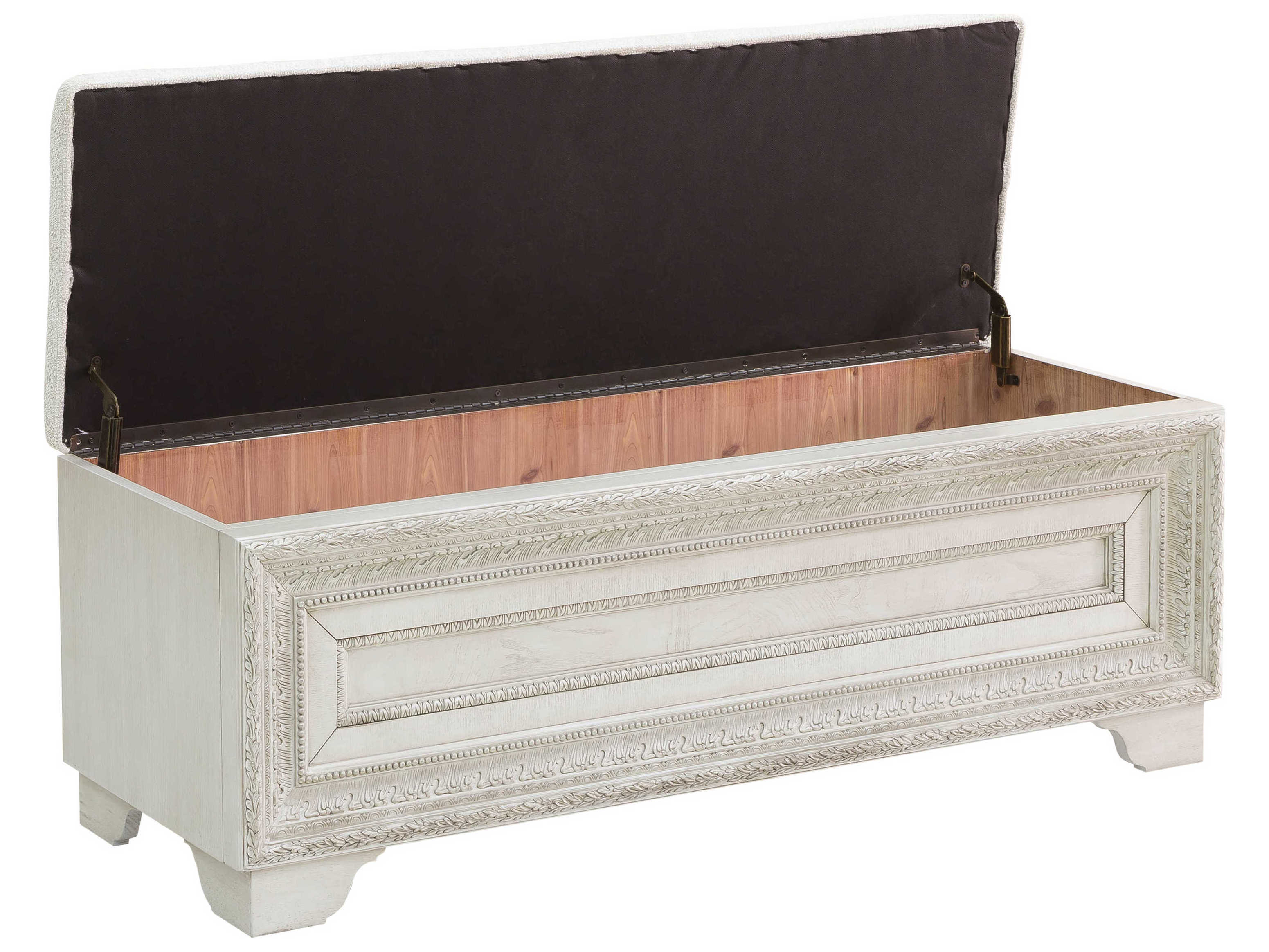 Pulaski Camila Creamy White Upholstered Accent Bench
