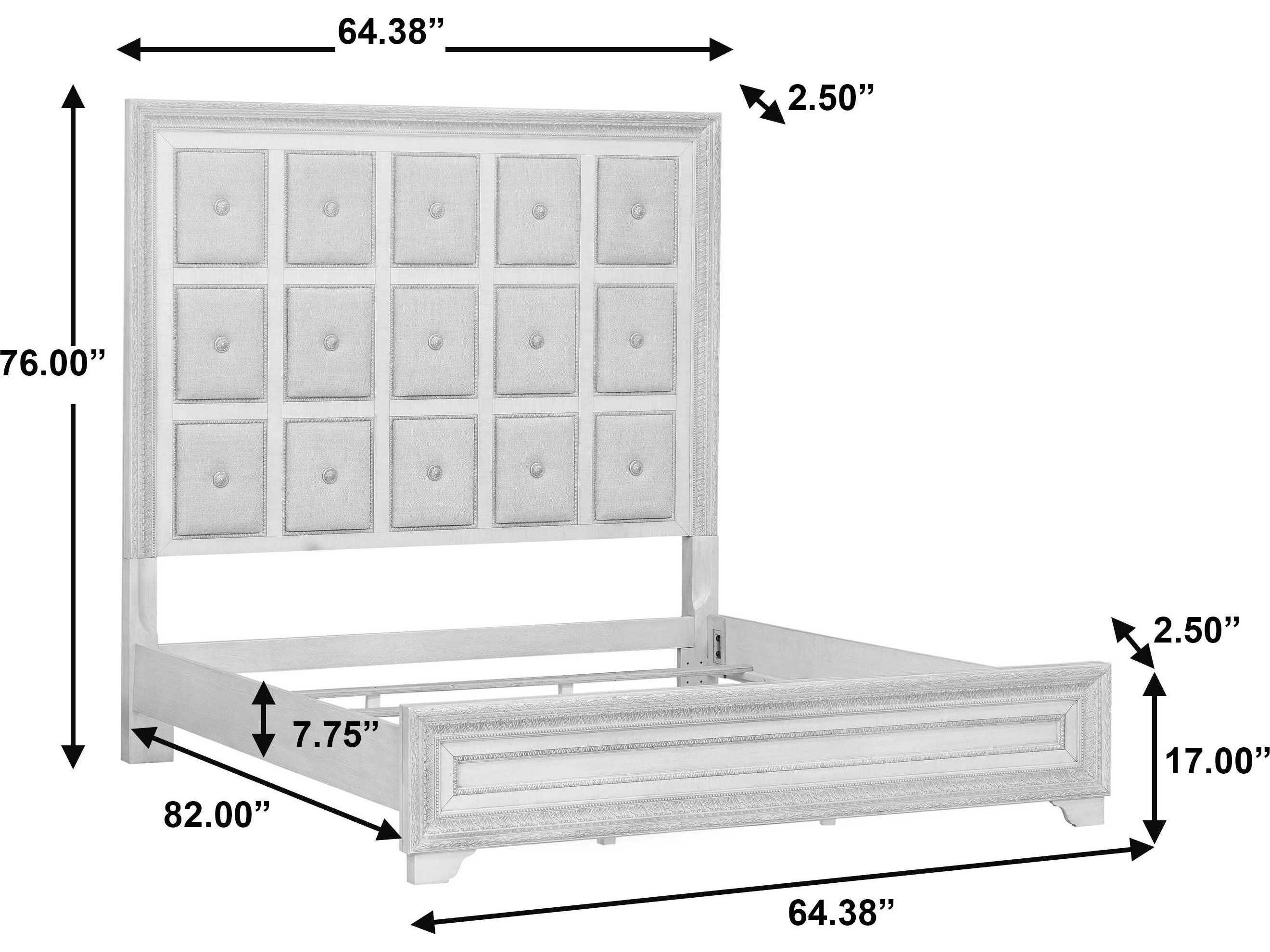 Pulaski Camila Creamy White Rubberwood Upholstered Queen Panel Bed