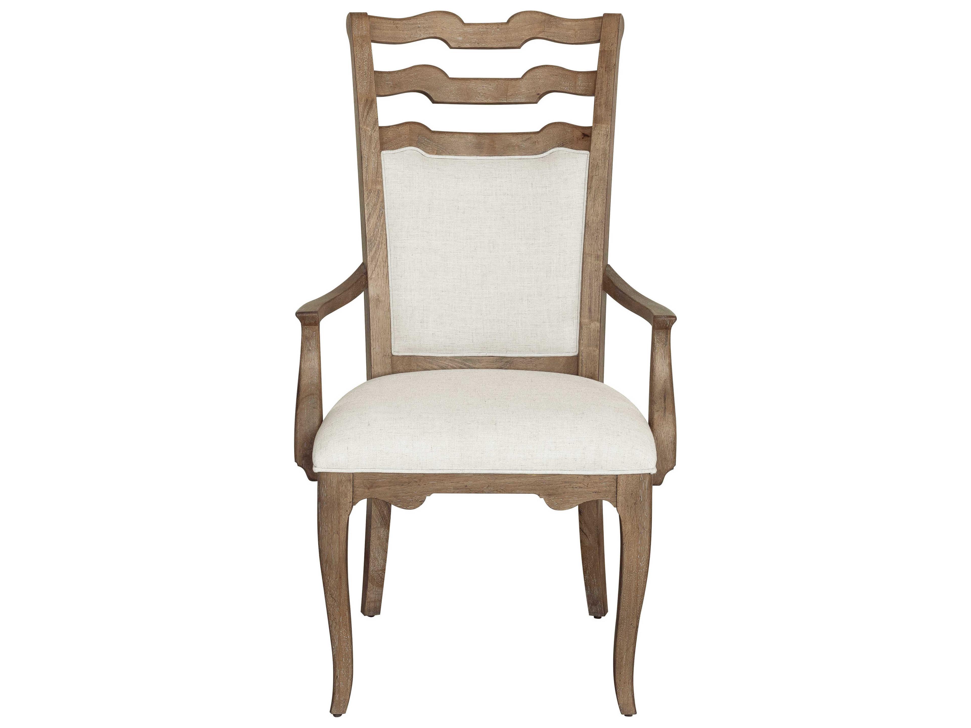 Pulaski Weston Hills Hardwood Beige Upholstered Arm Dining Chair