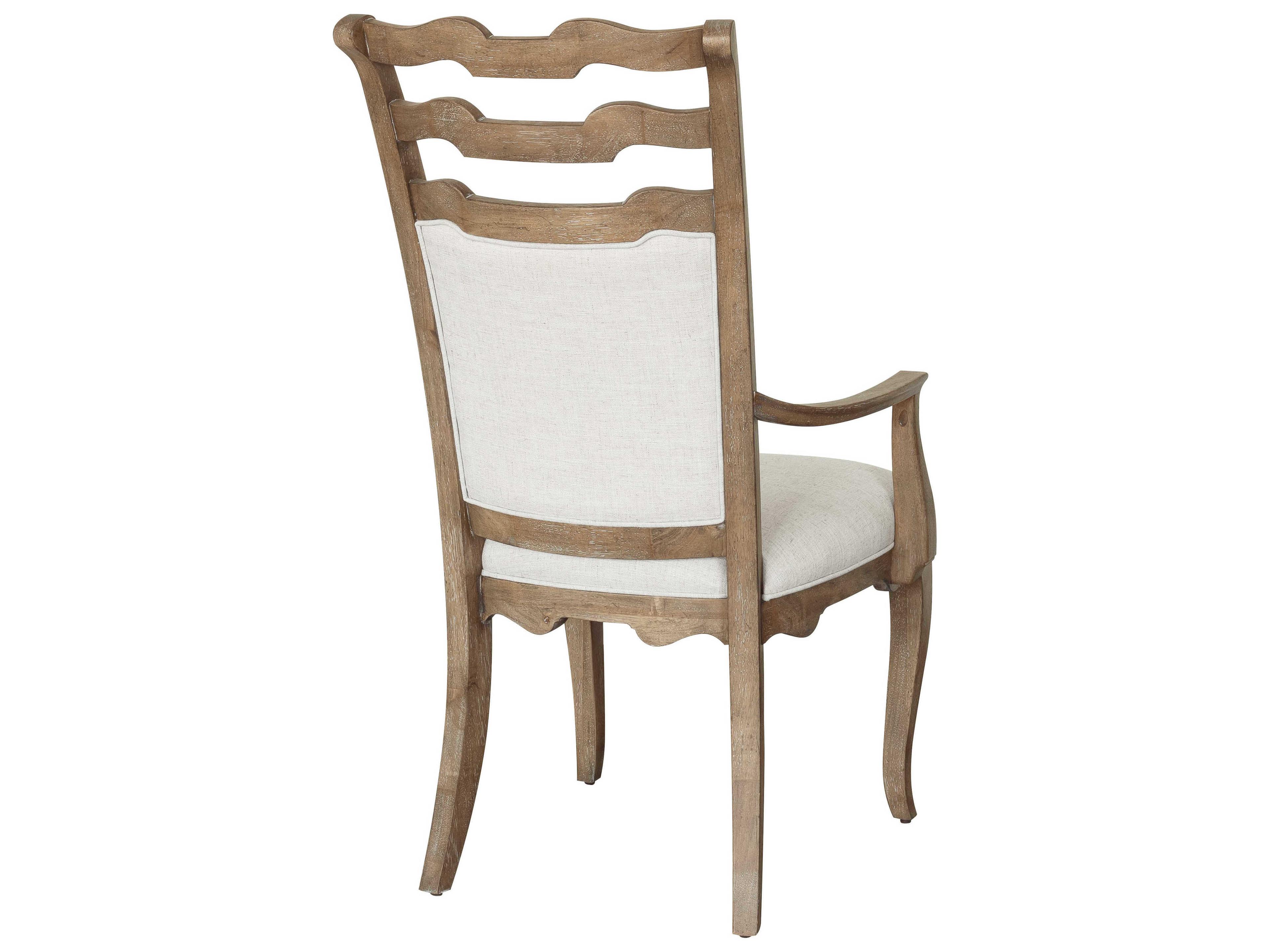 Pulaski Weston Hills Hardwood Beige Upholstered Arm Dining Chair