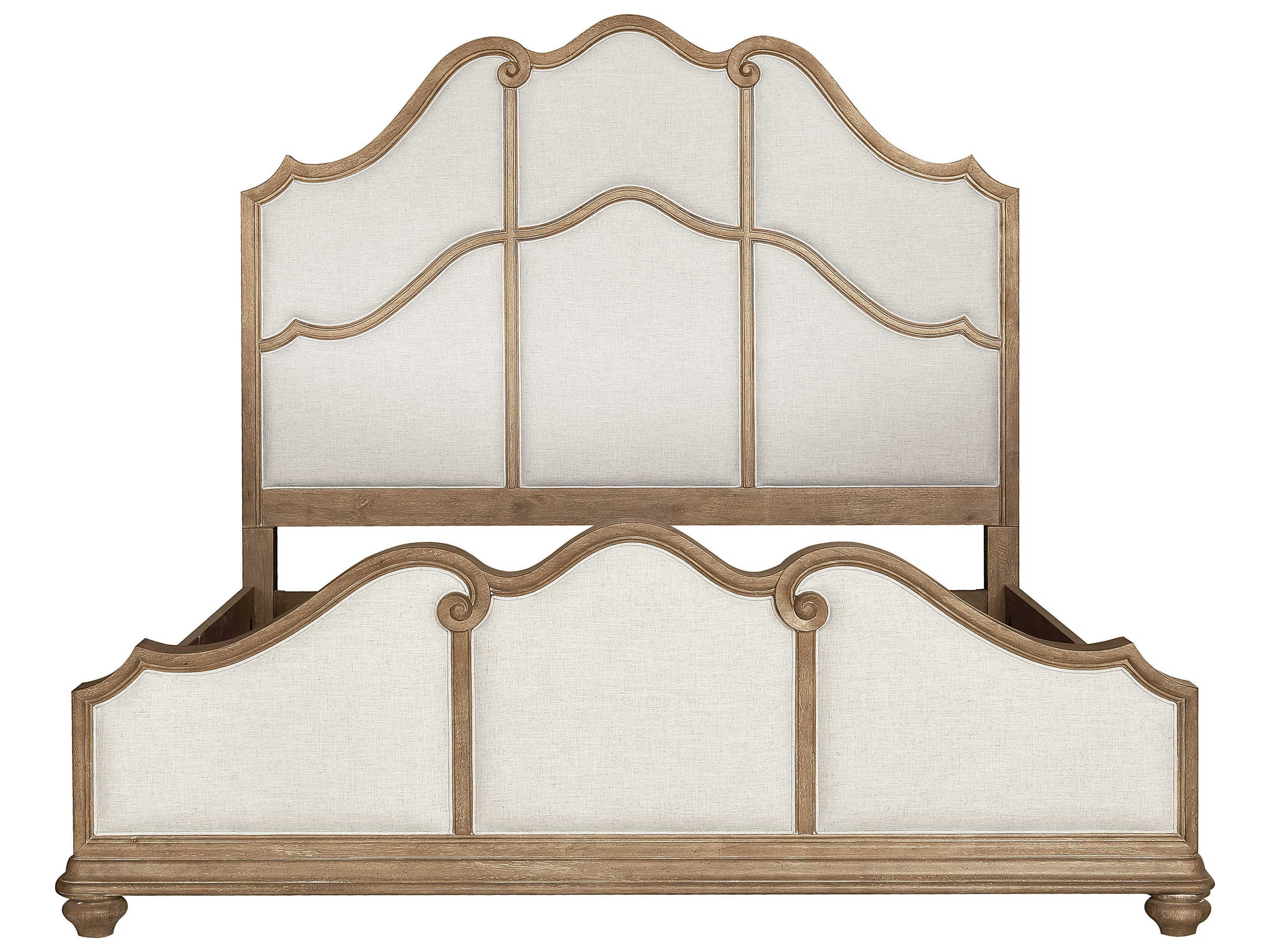 Pulaski Weston Hills Linen Textured Natural Hardwood Upholstered Queen Panel Bed