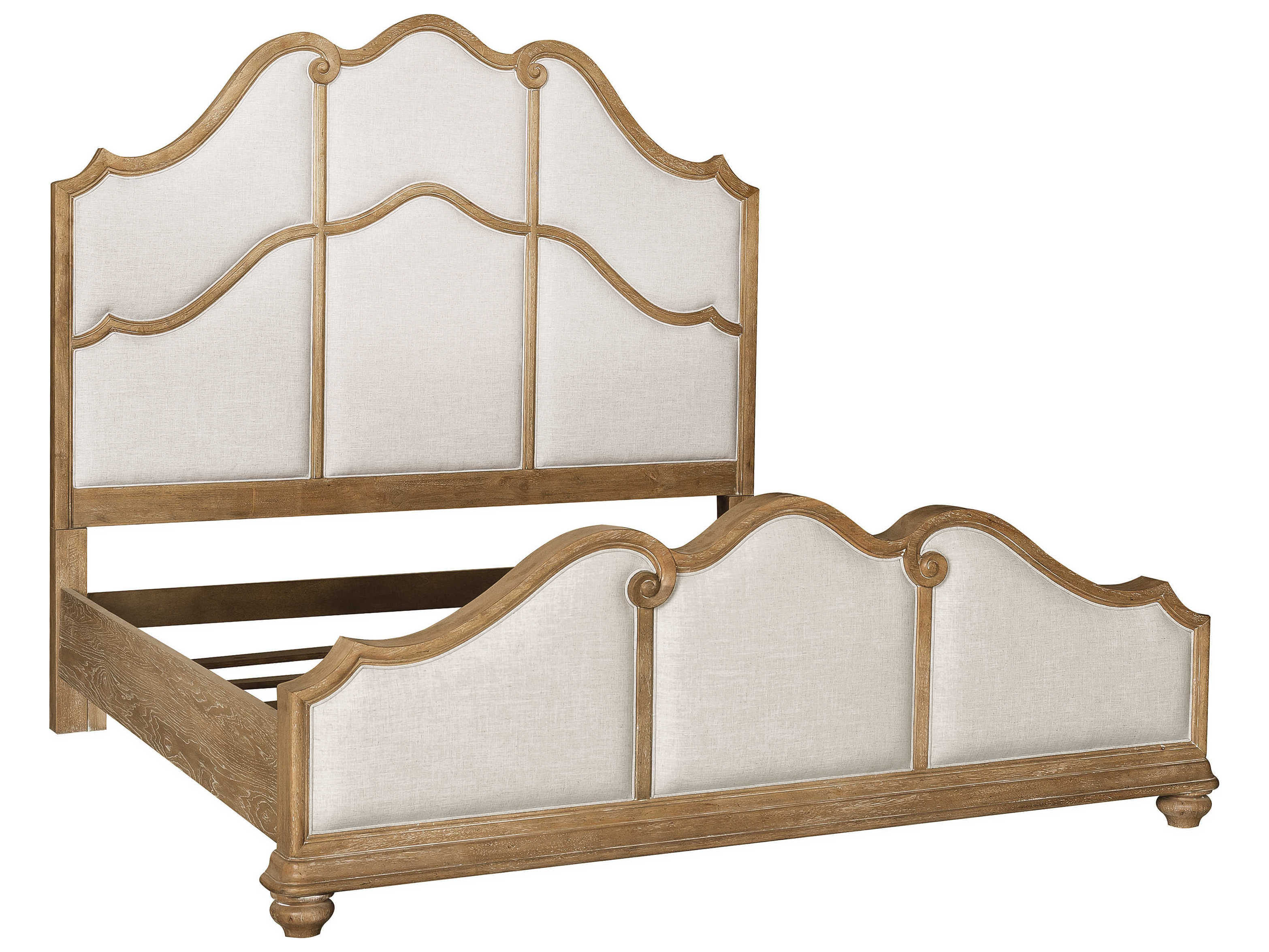 Pulaski Weston Hills Linen Textured Natural Hardwood Upholstered Queen Panel Bed