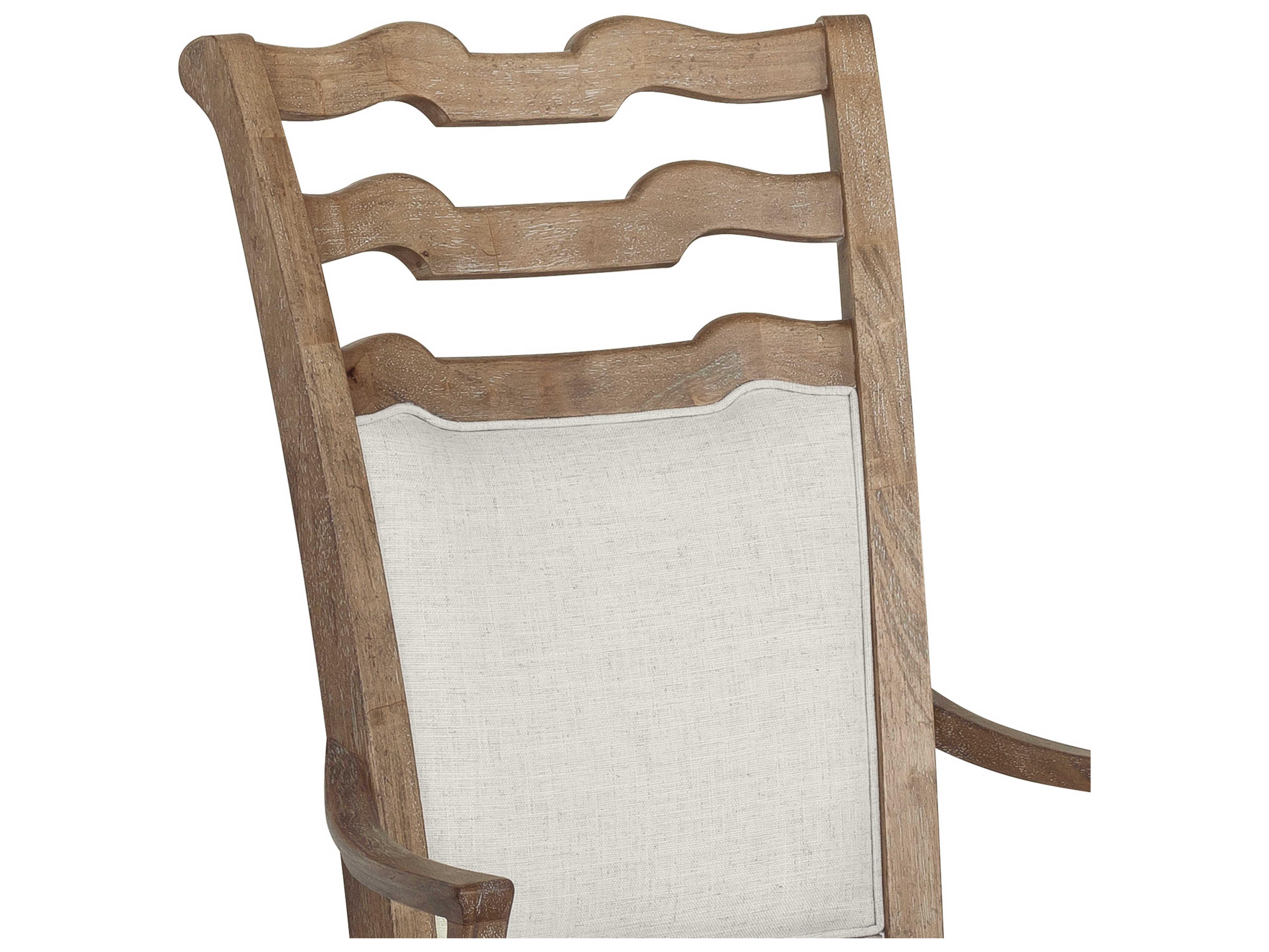 Pulaski Weston Hills Hardwood Beige Upholstered Arm Dining Chair