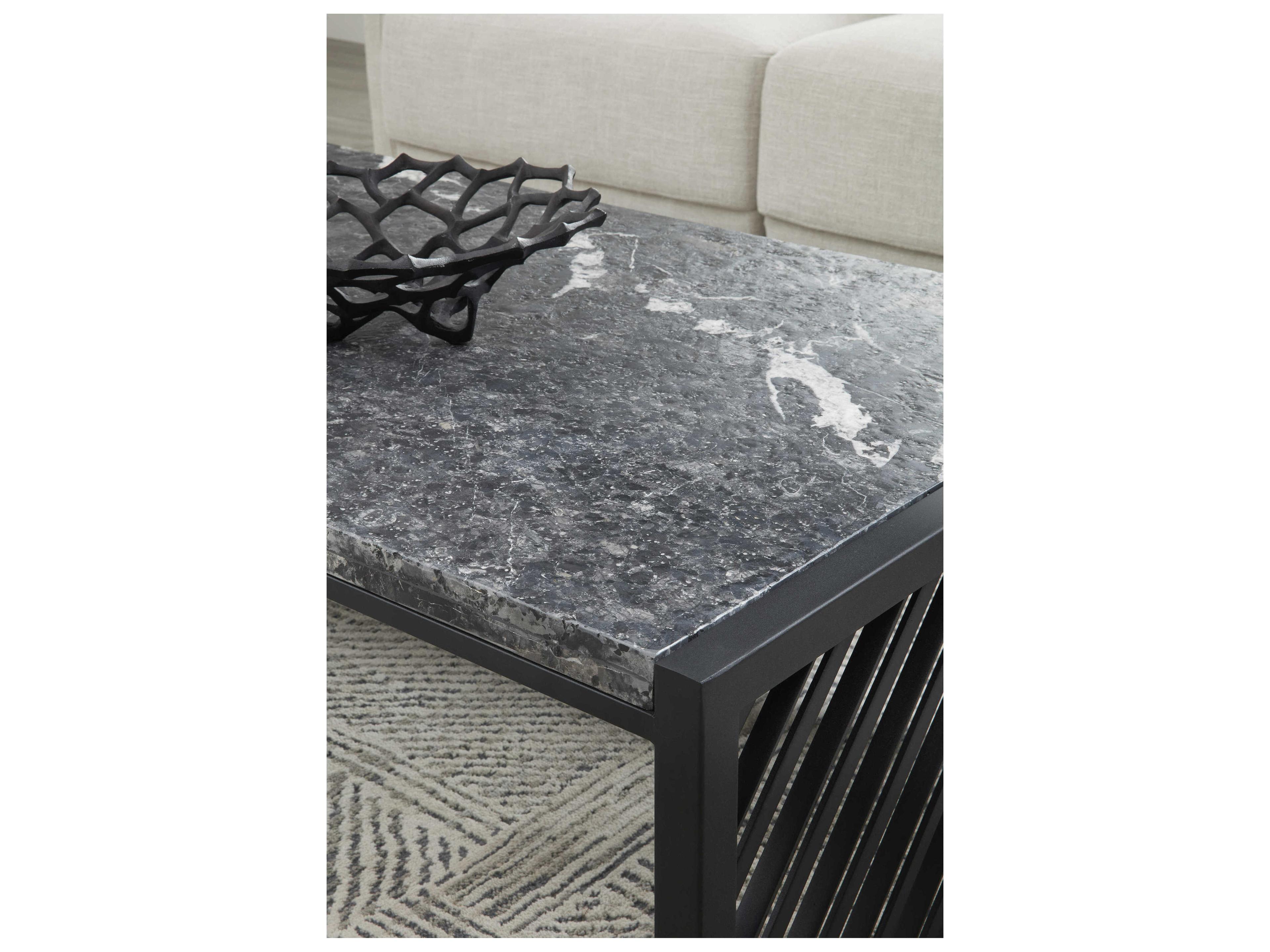 Pulaski Accents Modern Industrial Stone Top Cocktail Table