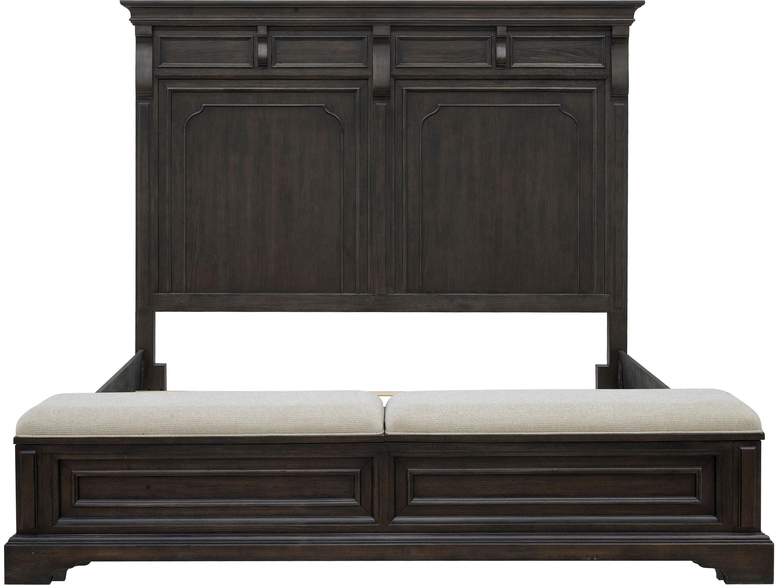 Pulaski Hickory Creek Brown Velvet Wood King Panel Bed