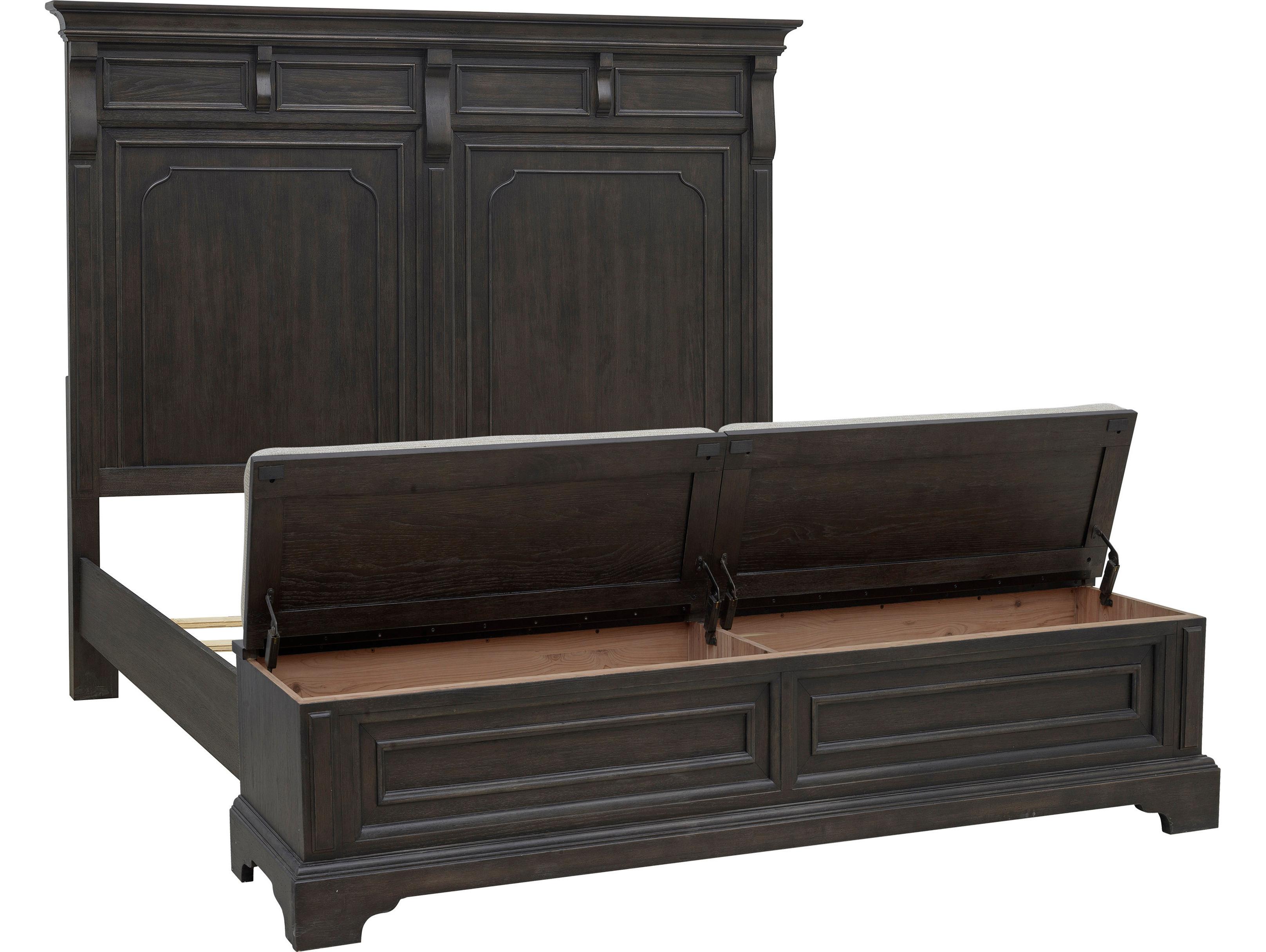 Pulaski Hickory Creek Brown Velvet Wood King Panel Bed