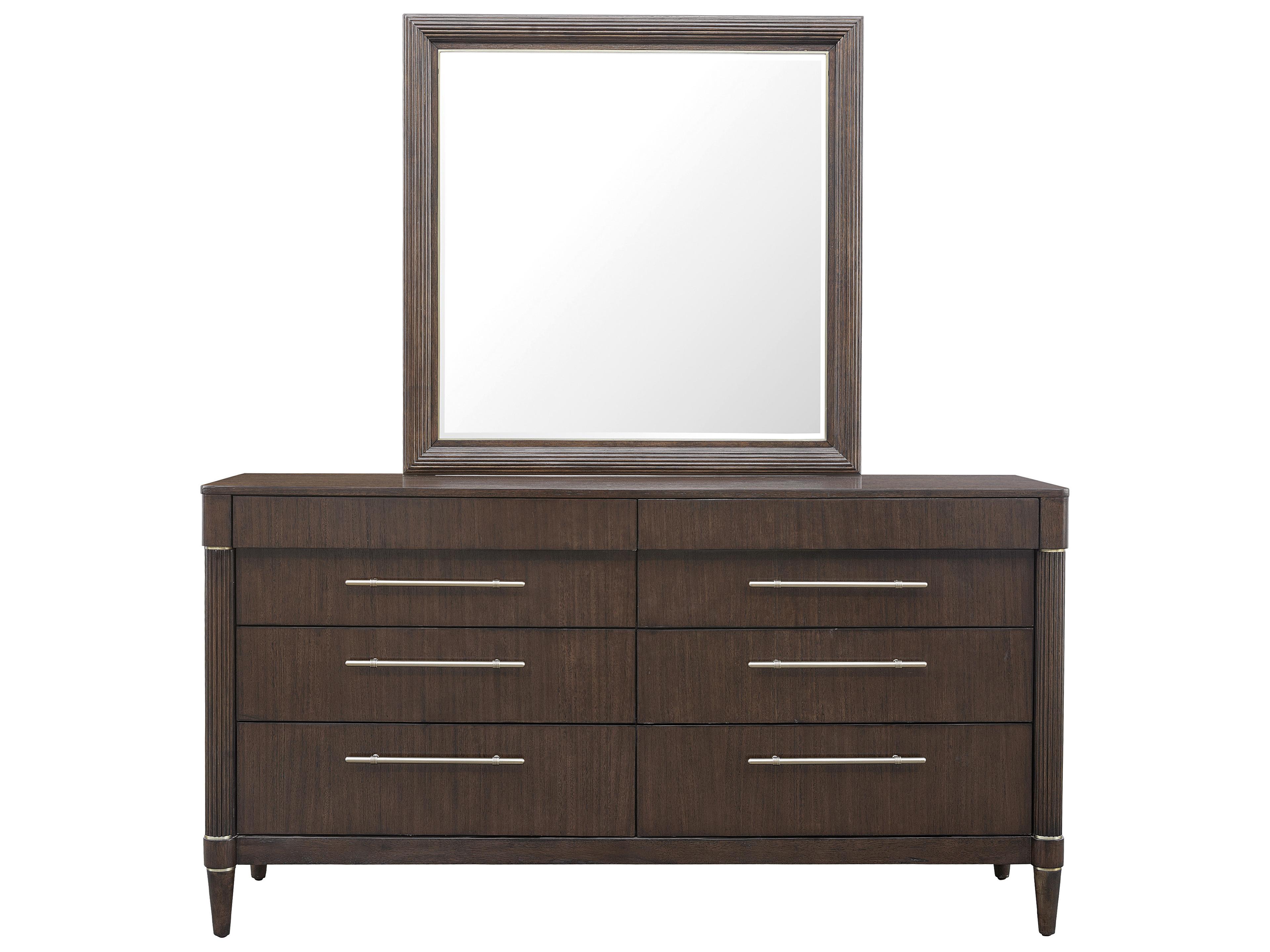Pulaski Asher Park Piano Brown Dresser Mirror Square