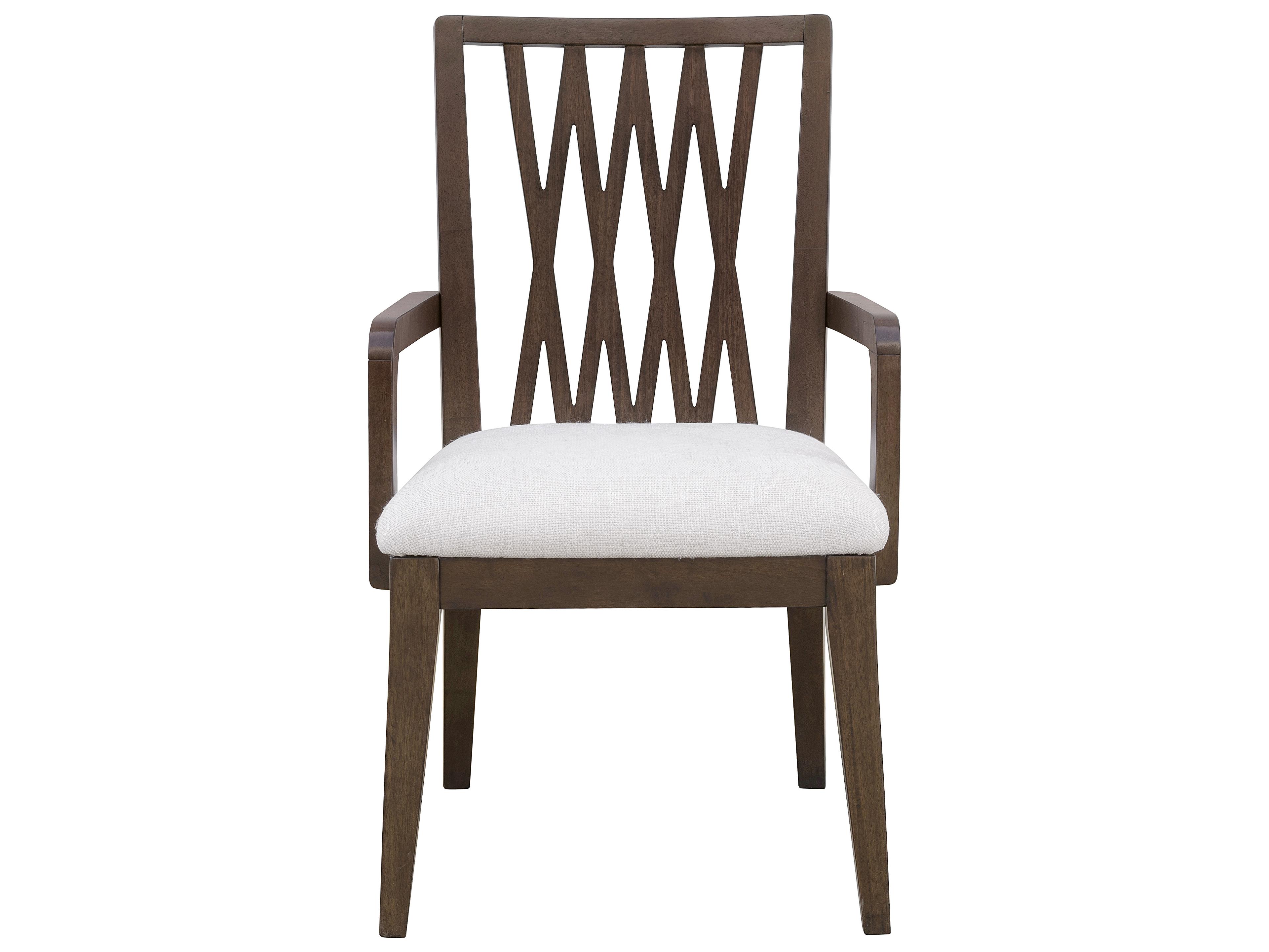 Pulaski Asher Park Rubberwood Brown Upholstered Arm Dining Chair