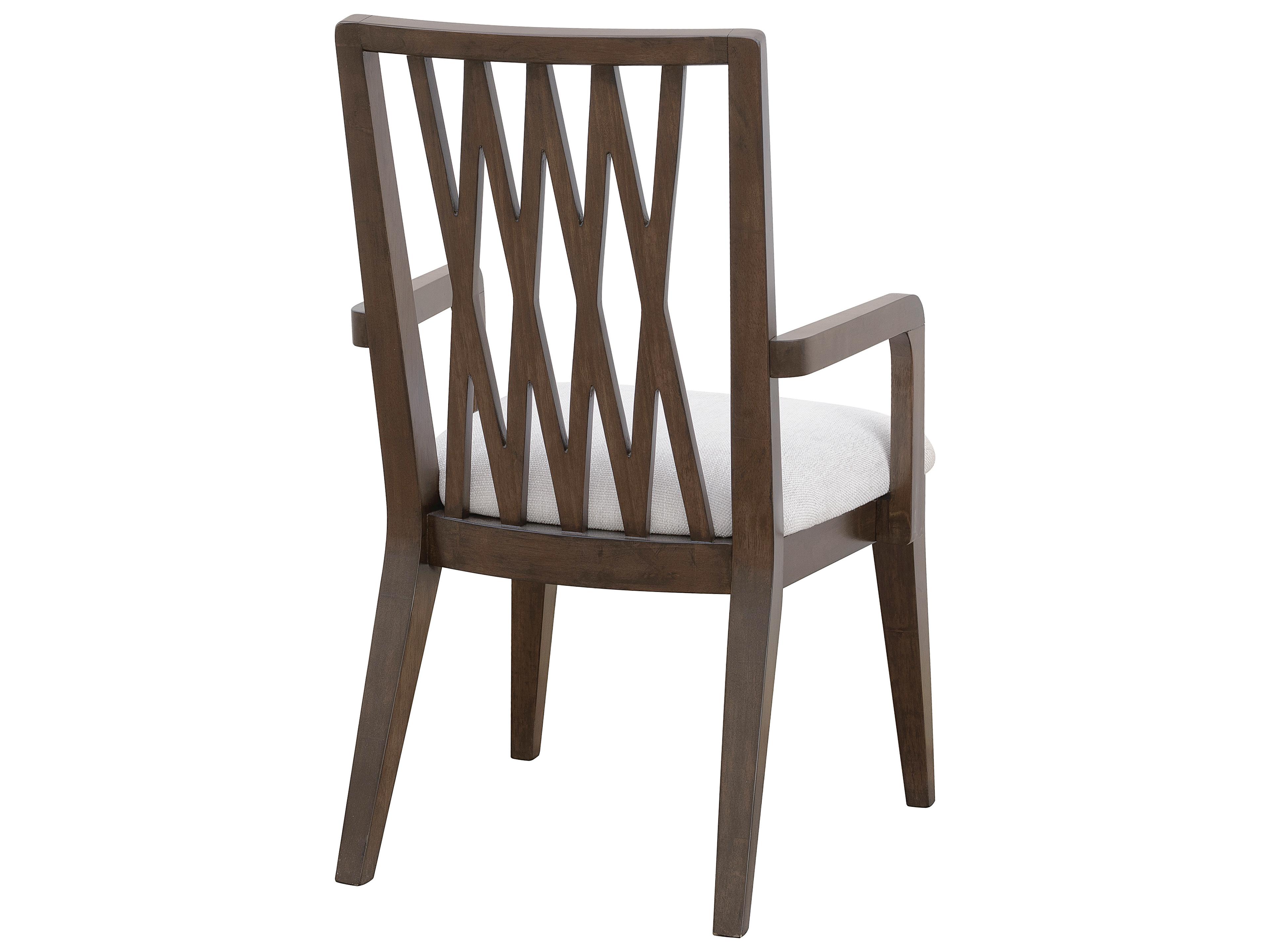 Pulaski Asher Park Rubberwood Brown Upholstered Arm Dining Chair