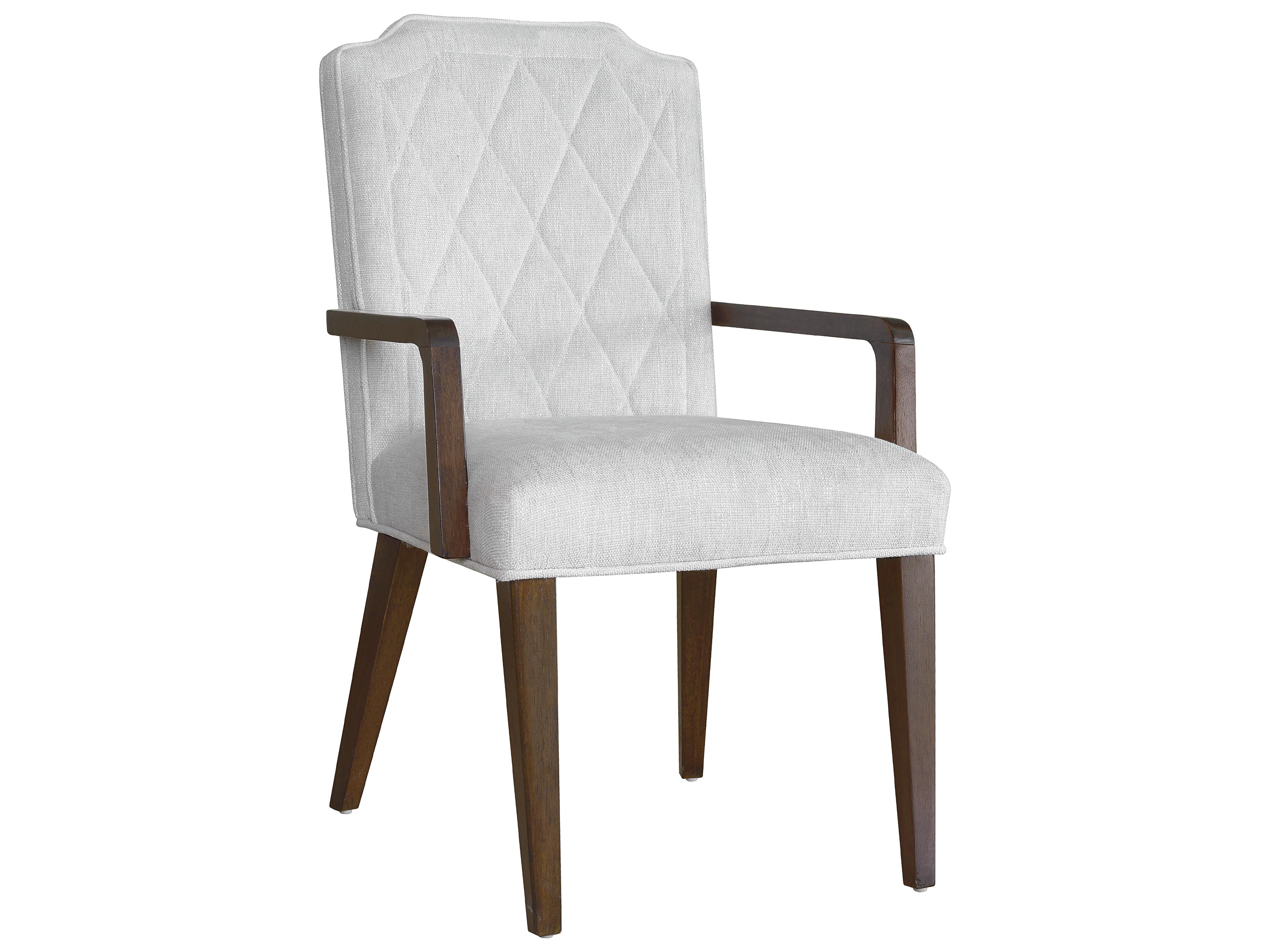 Pulaski Asher Park Rubberwood White Upholstered Arm Dining Chair