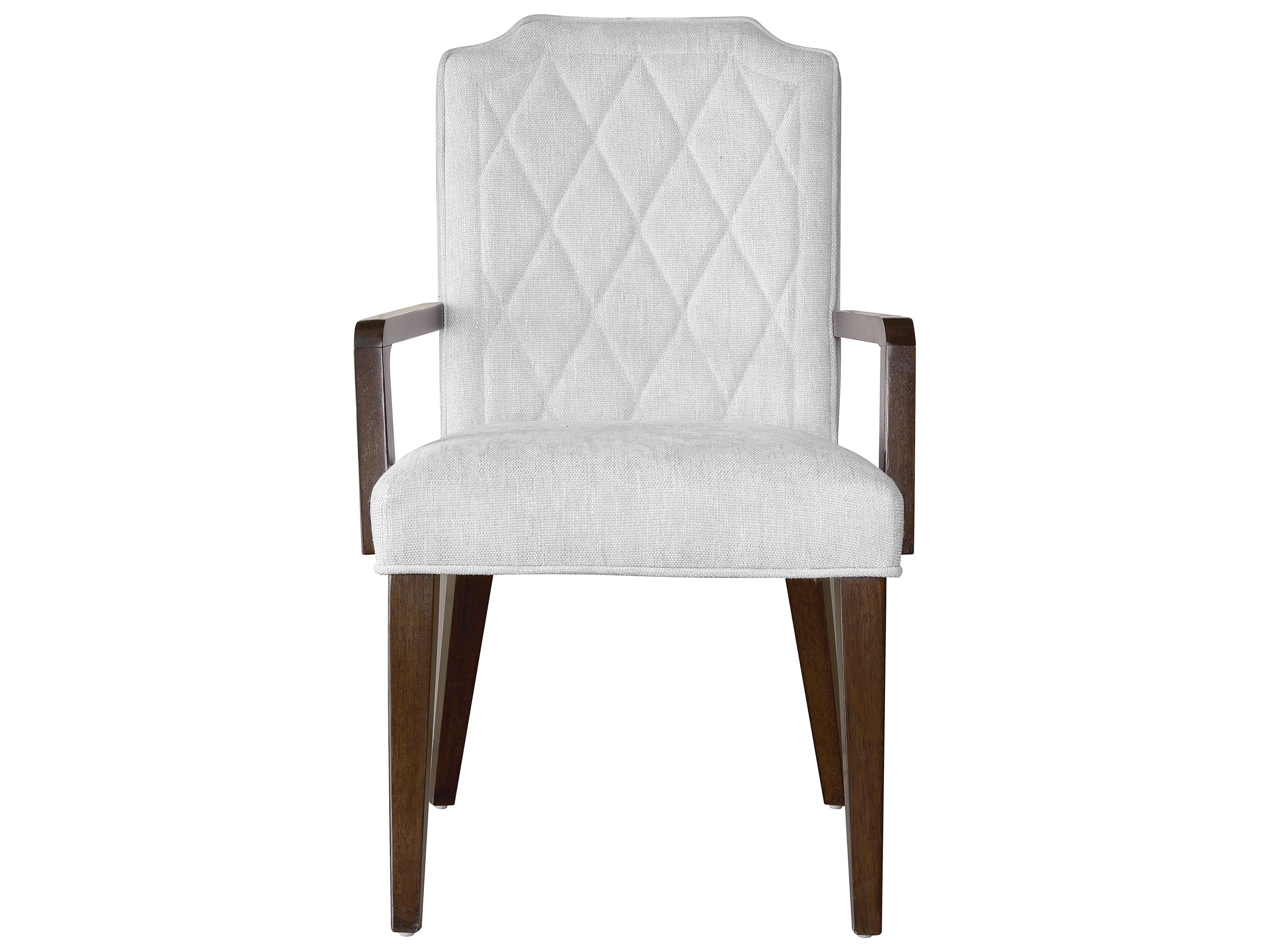 Pulaski Asher Park Rubberwood White Upholstered Arm Dining Chair