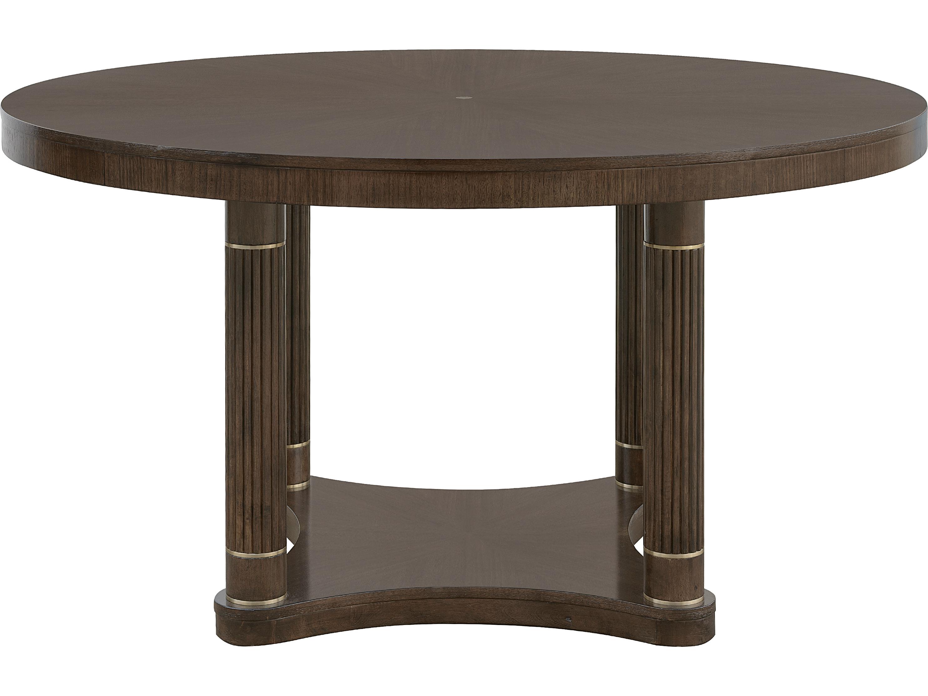 Pulaski Asher Park Round Wood Piano Brown Dining Table