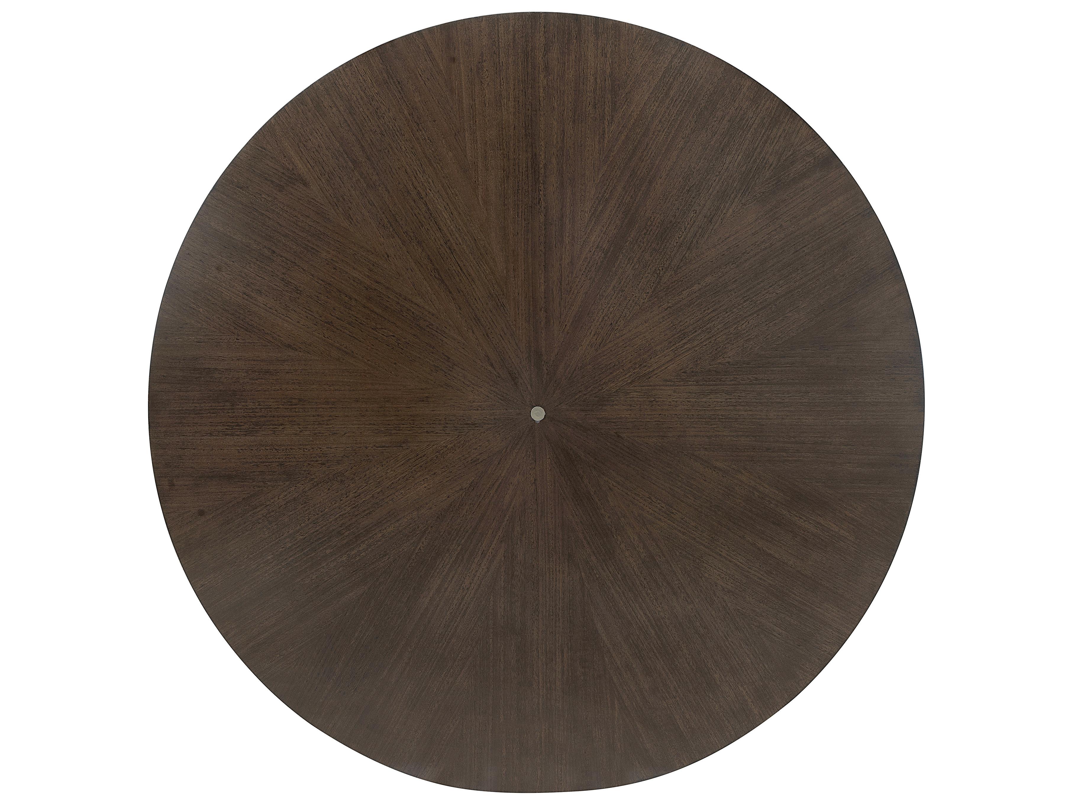 Pulaski Asher Park Round Wood Piano Brown Dining Table
