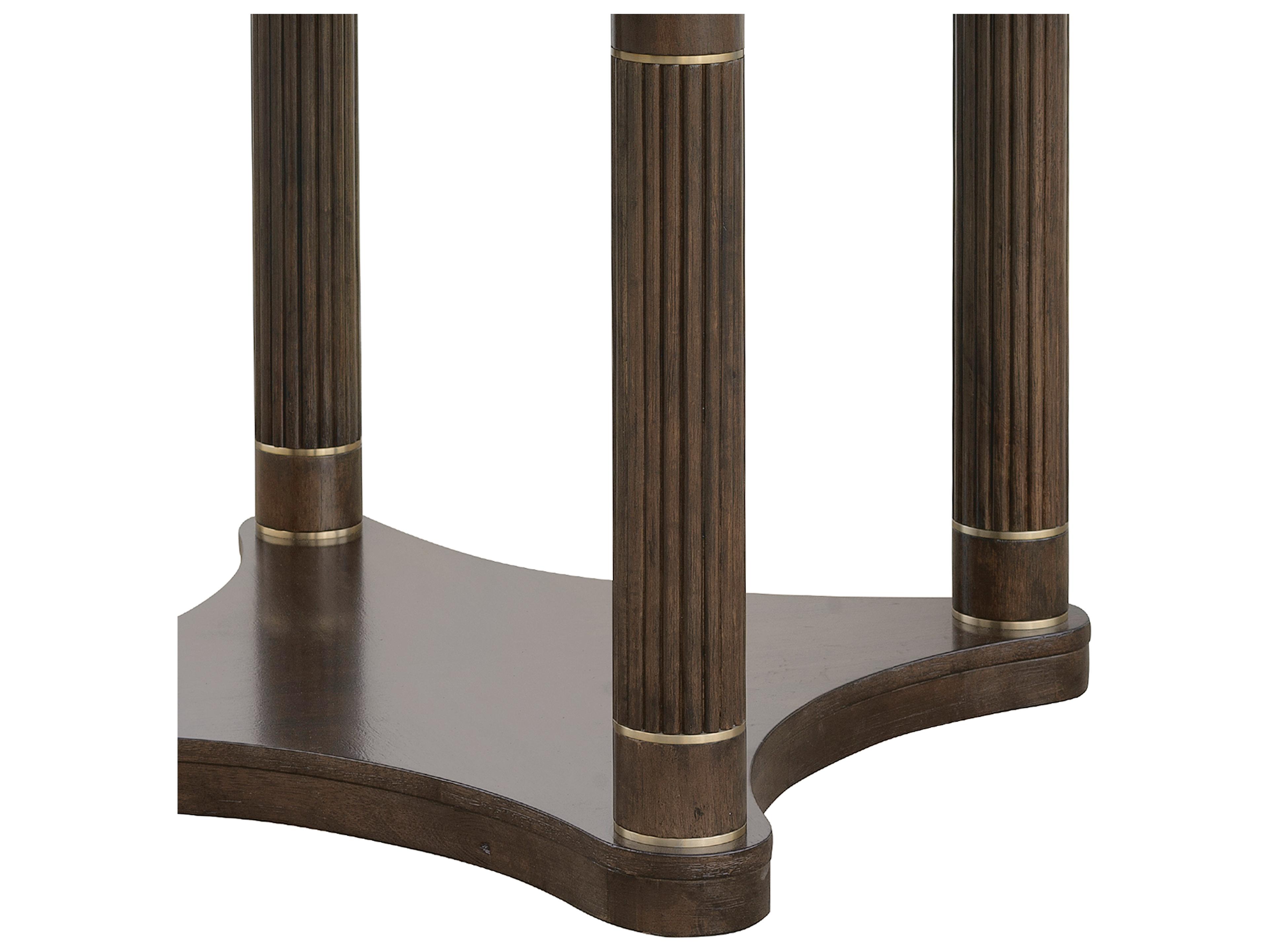 Pulaski Asher Park Round Wood Piano Brown Dining Table