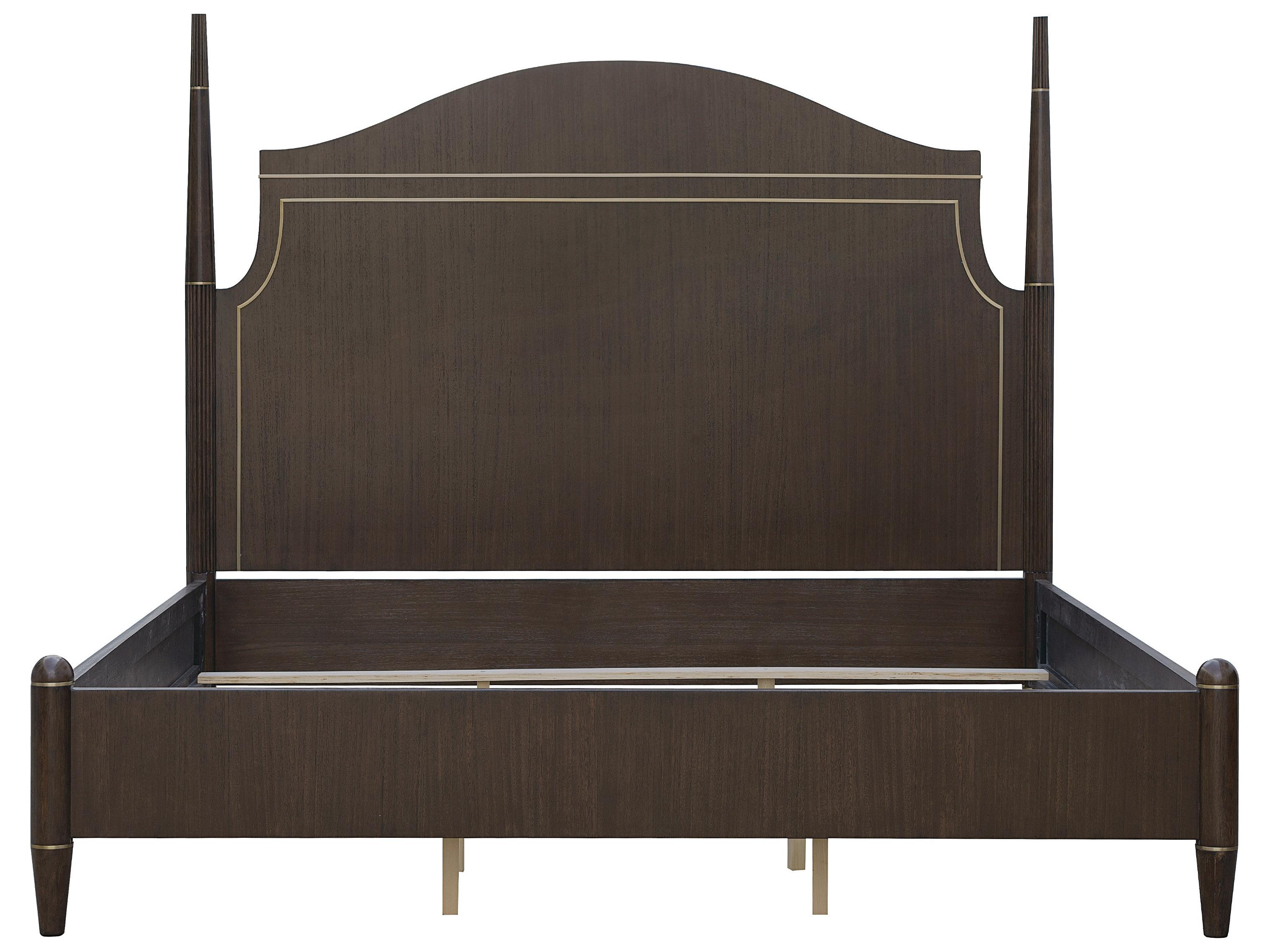 Pulaski Asher Park Piano Brown Rubberwood Wood California King Four Poster Bed