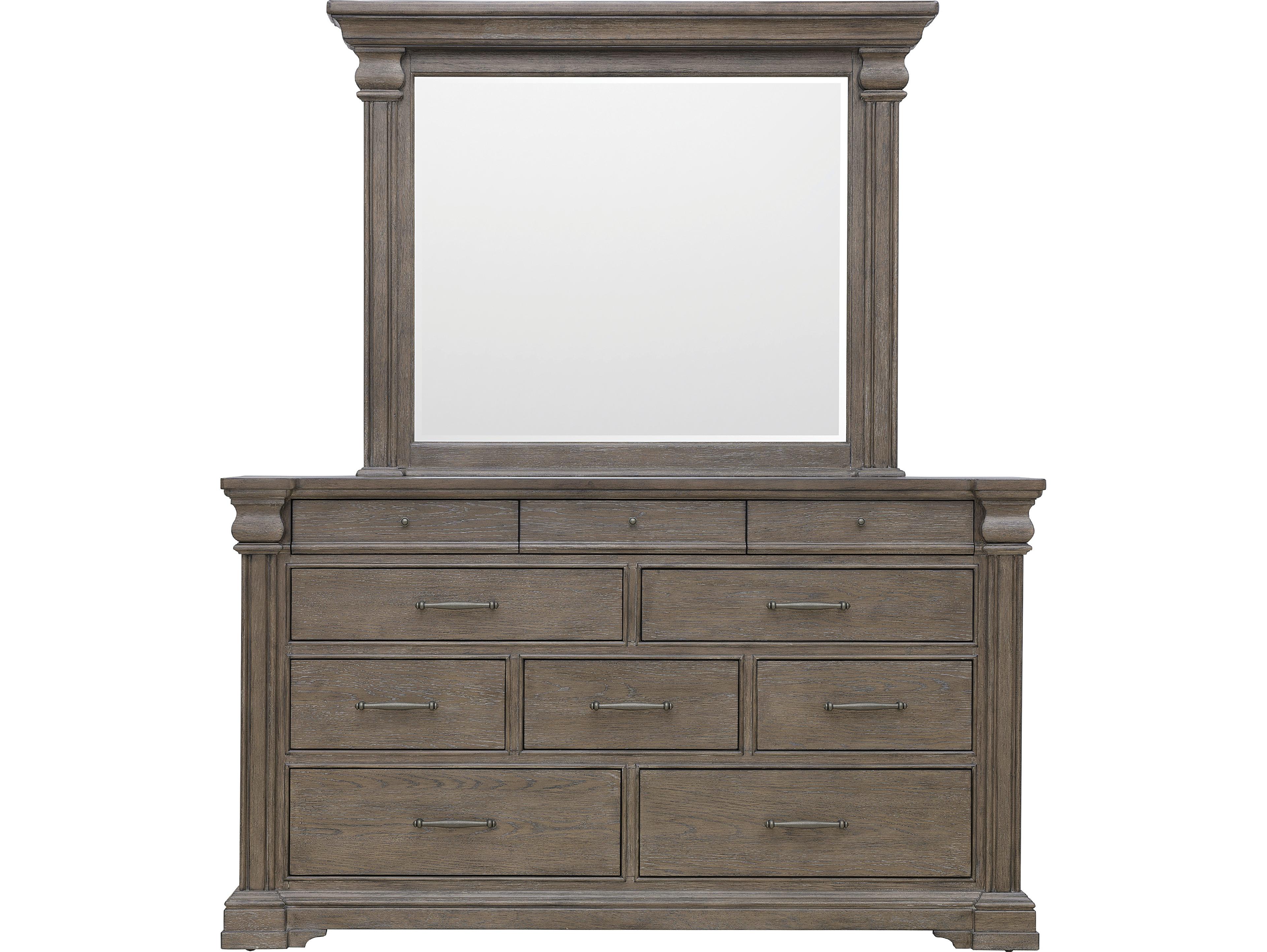 Pulaski Madison Ridge Brown Natural Bark Dresser Mirror Rectangular