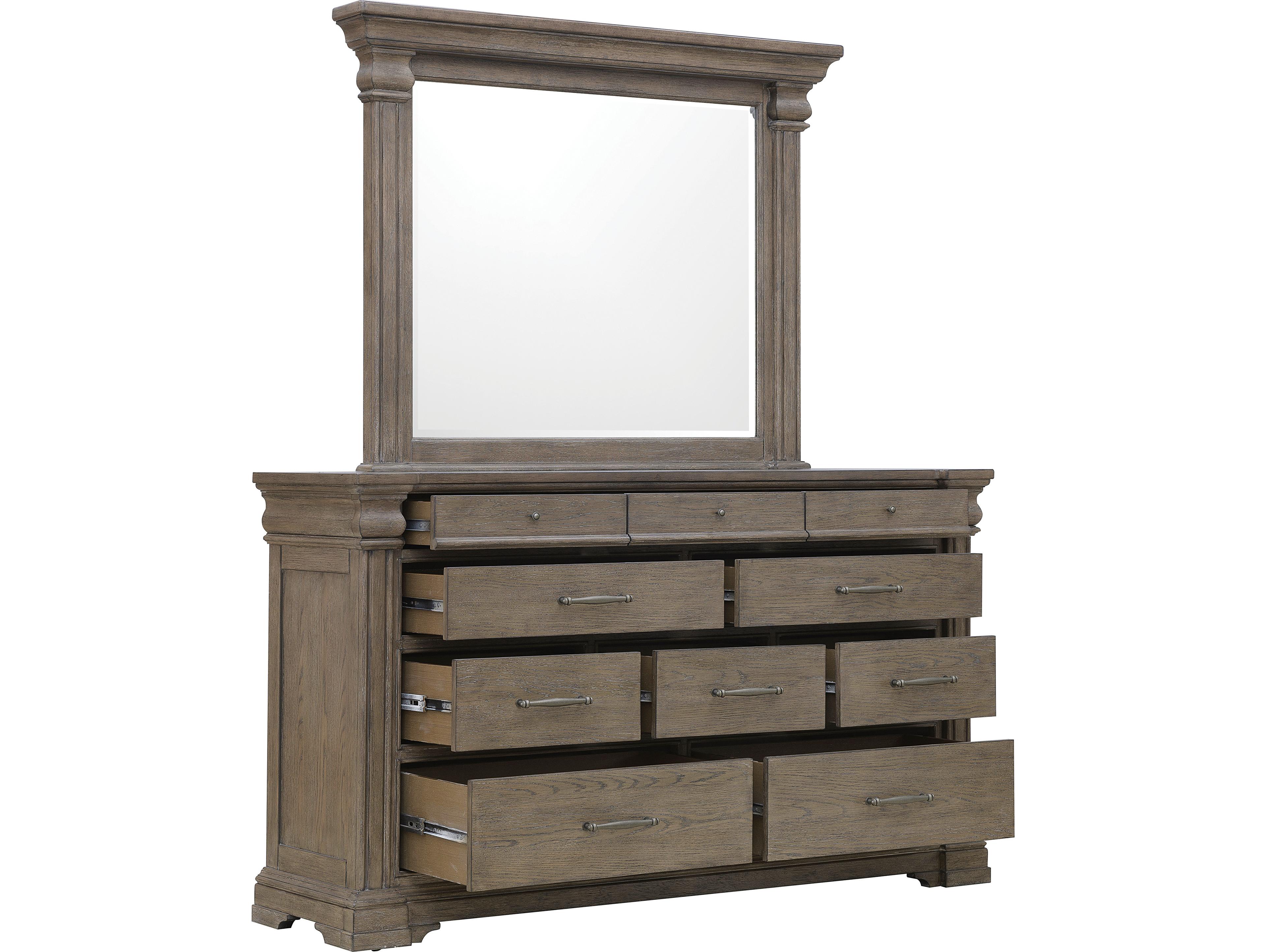 Pulaski Madison Ridge Brown Natural Bark Dresser Mirror Rectangular