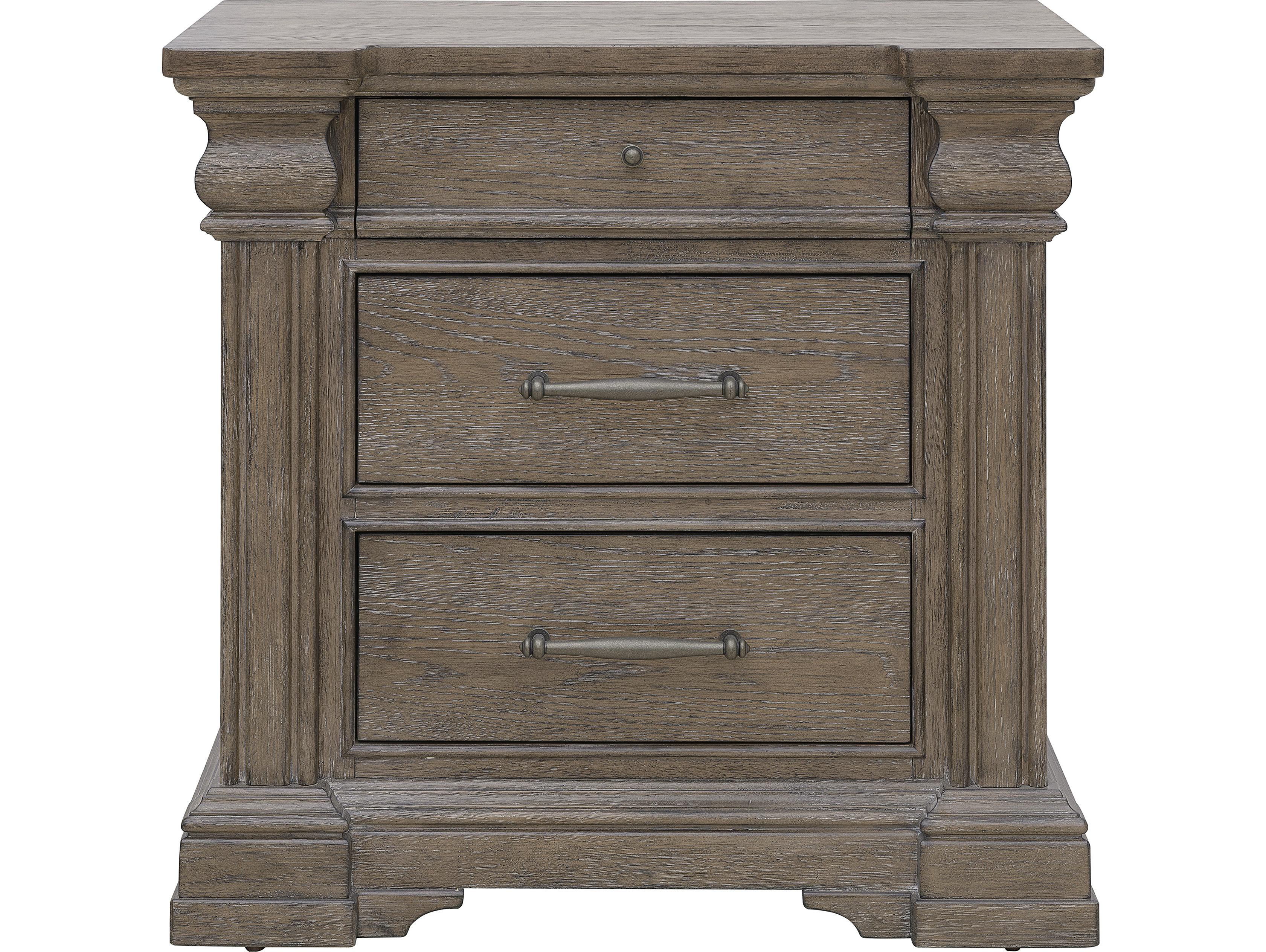 Pulaski Madison Ridge Brown 3-Drawers Rubberwood Nightstand