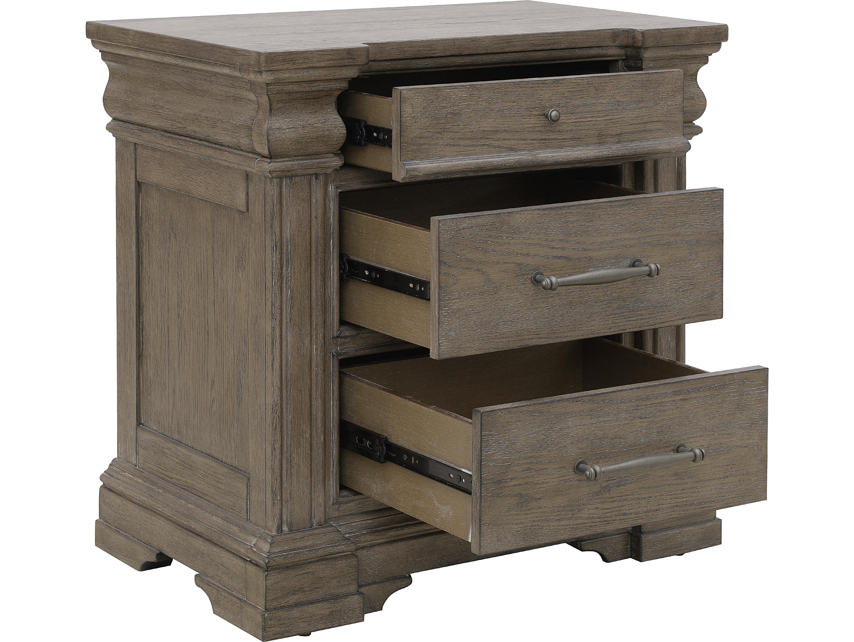 Pulaski Madison Ridge Brown 3-Drawers Rubberwood Nightstand