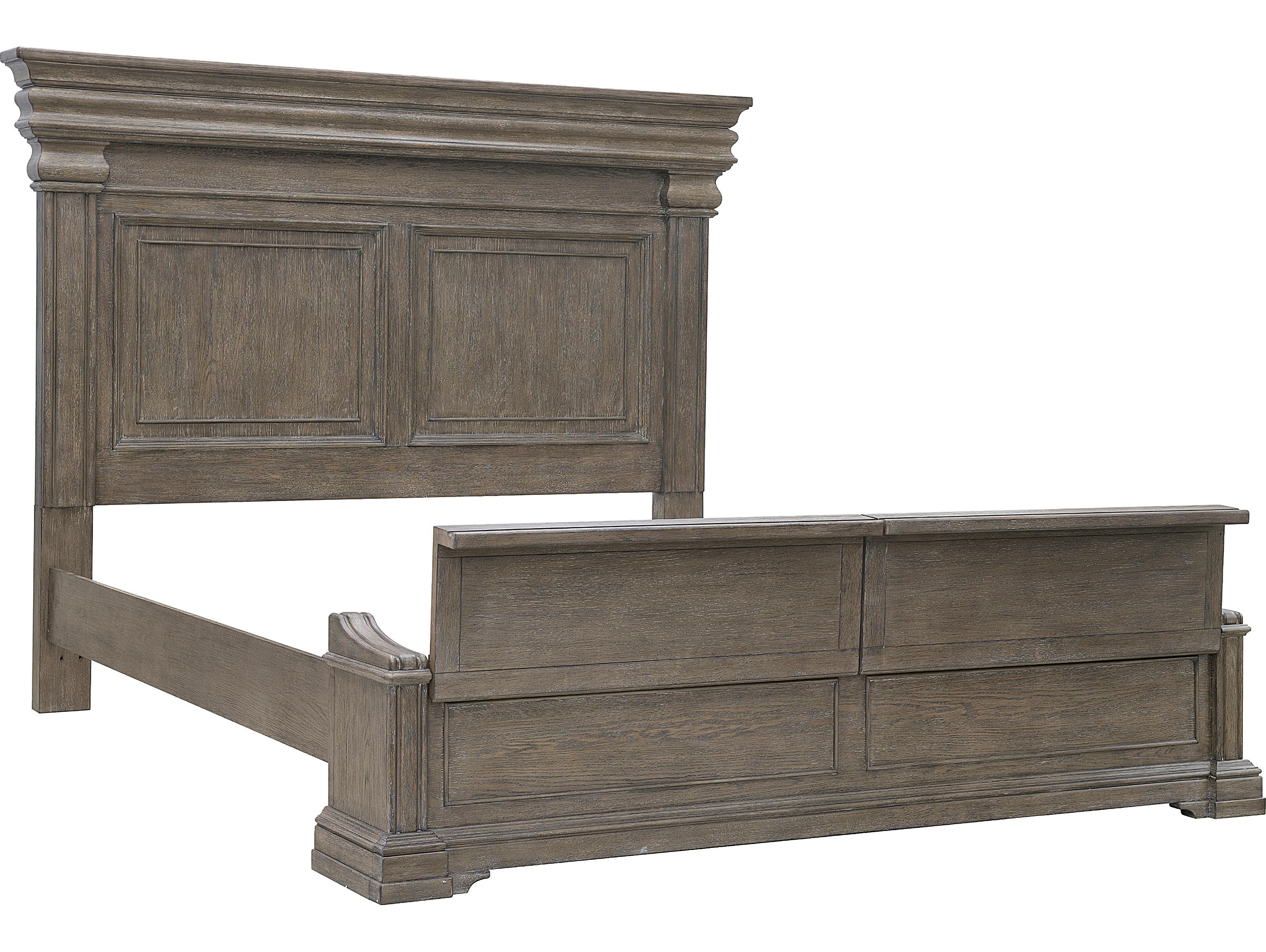 Pulaski Madison Ridge Brown Natural Bark Rubberwood Wood King Panel Bed