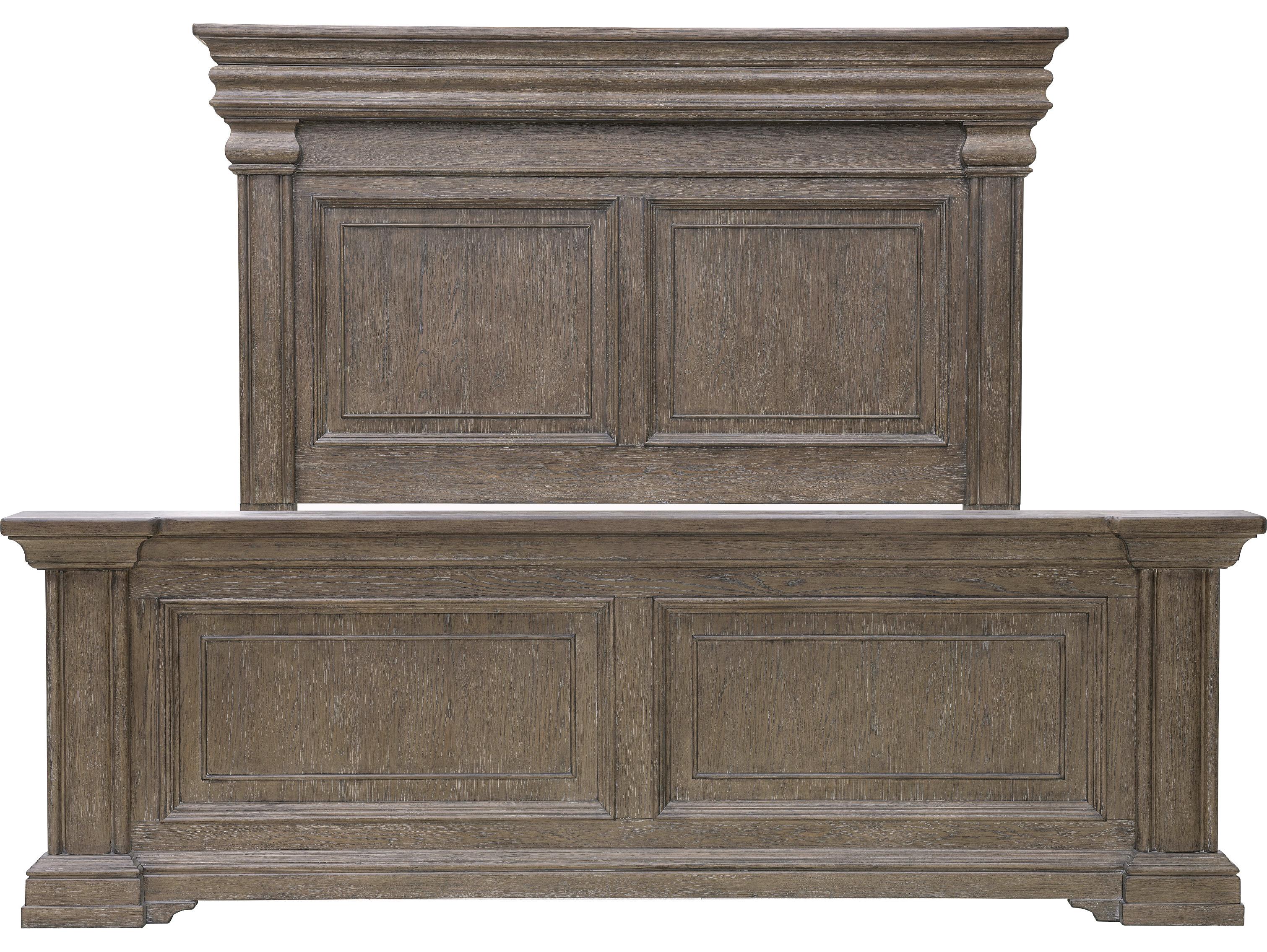 Pulaski Madison Ridge Brown Natural Bark Rubberwood Wood California King Panel Bed