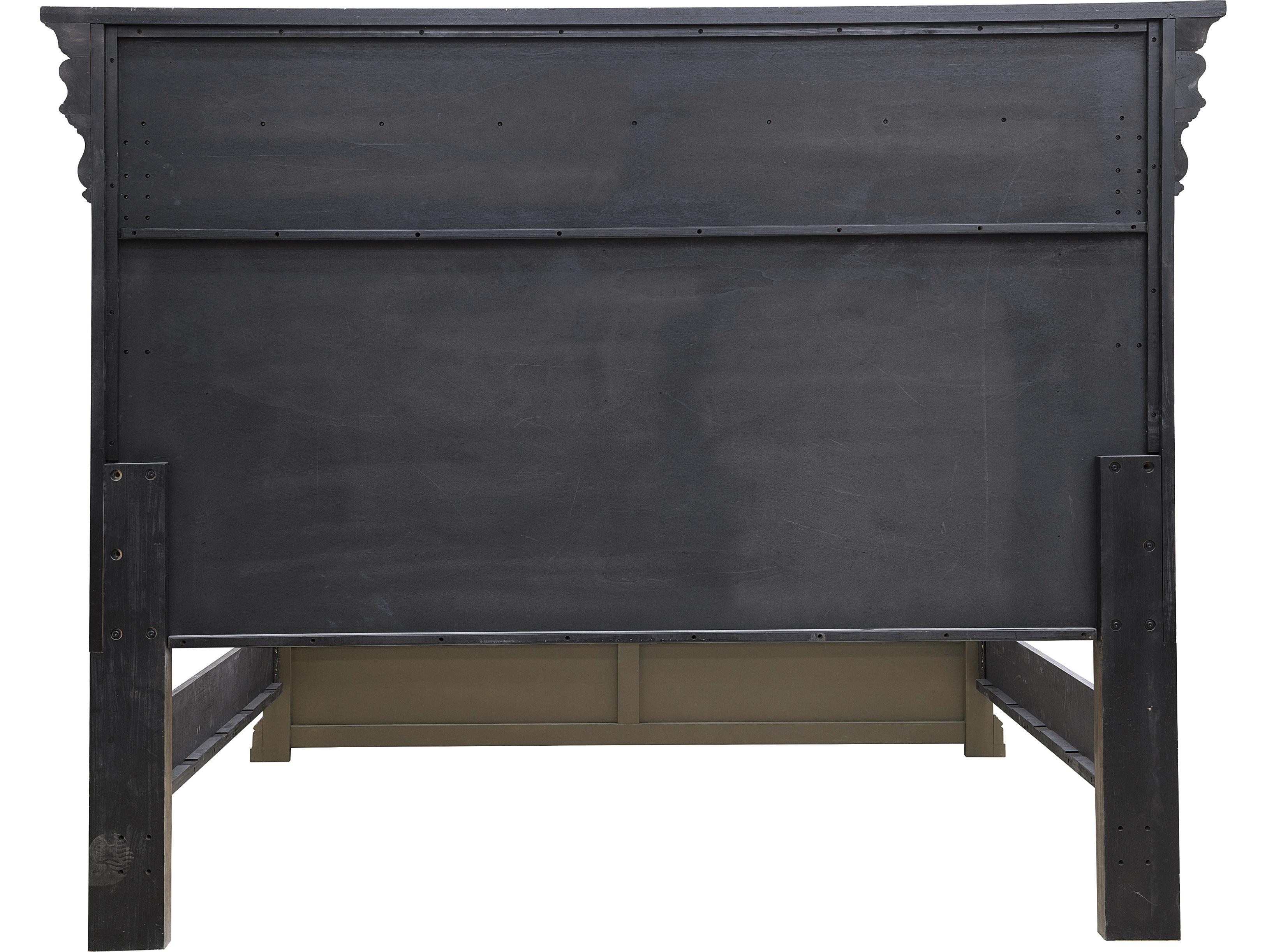 Pulaski Madison Ridge Brown Natural Bark Rubberwood Wood California King Panel Bed