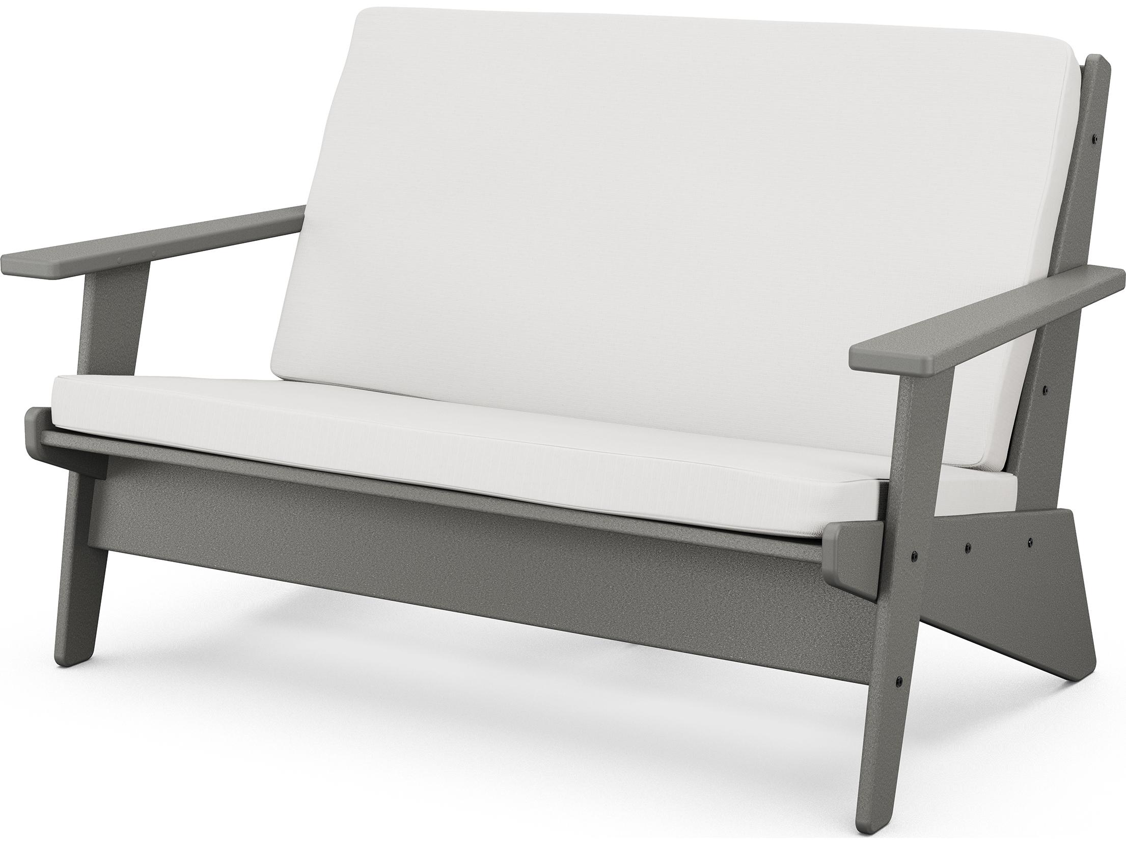 POLYWOOD® Riviera Modern Recycled Plastic Outdoor Patio Loveseat