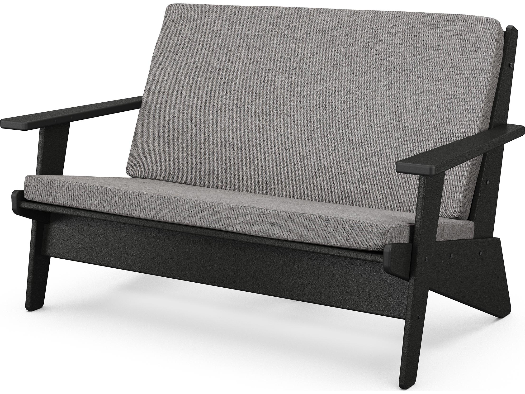 POLYWOOD® Riviera Modern Recycled Plastic Outdoor Patio Loveseat