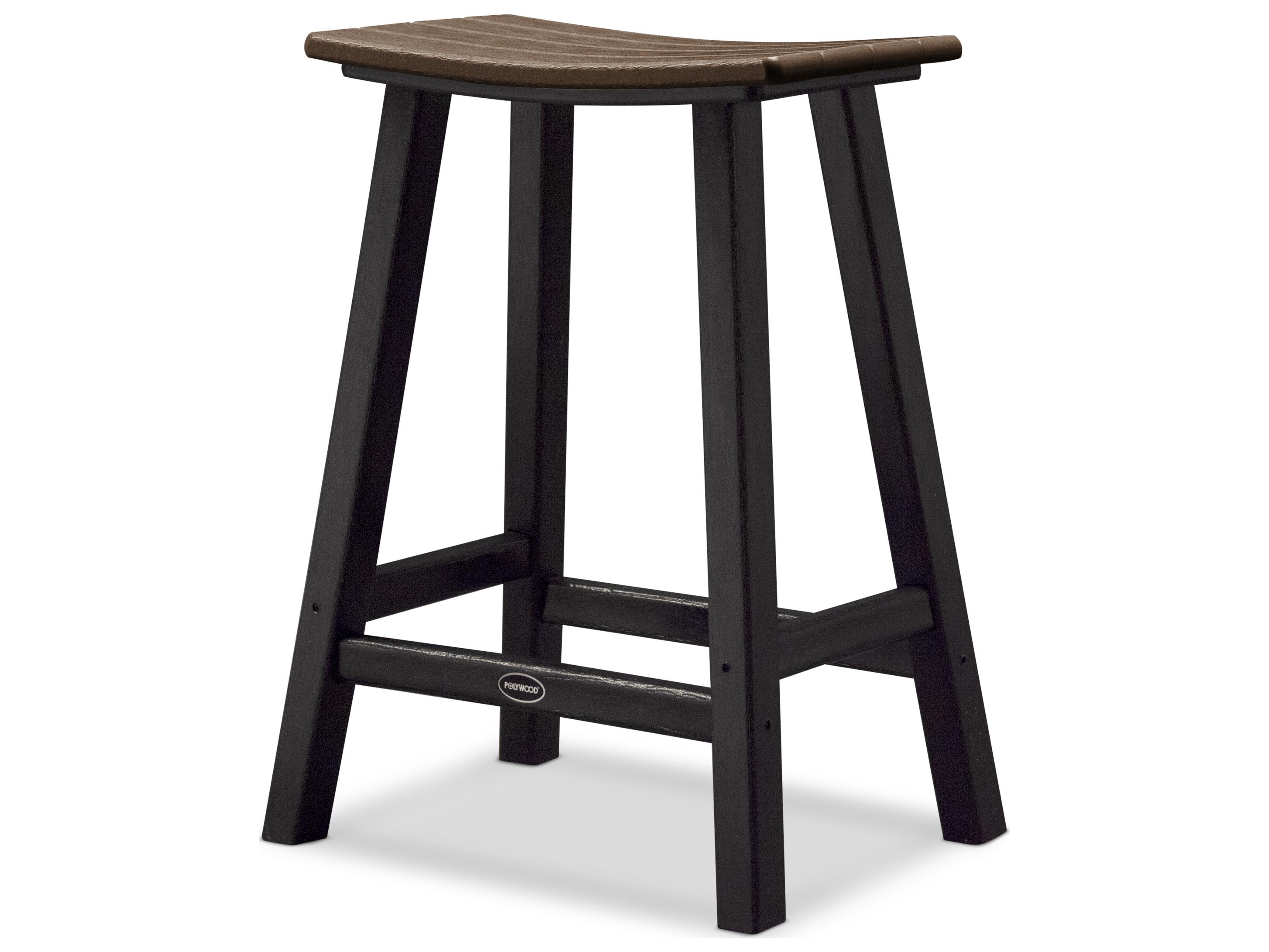 POLYWOOD® Contempo Recycled Plastic Saddle Bar Stool