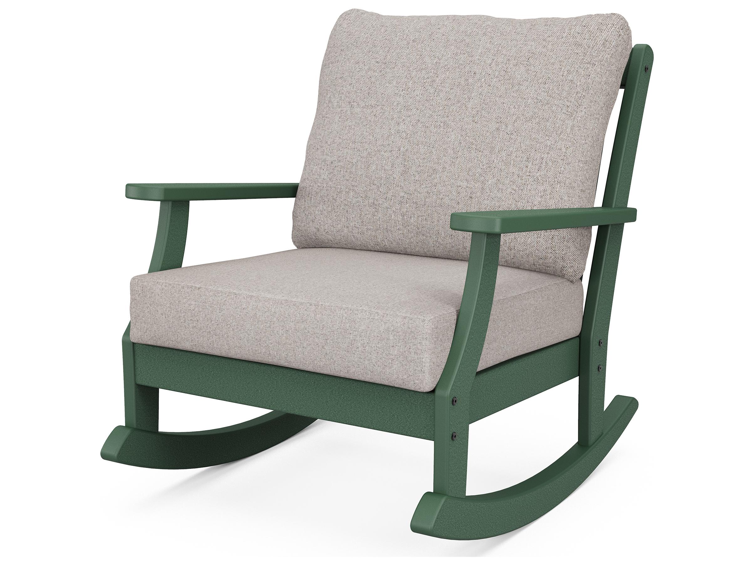 POLYWOOD® Braxton Deep Seating Recycled Plastic Rocking Patio Lounge Chair