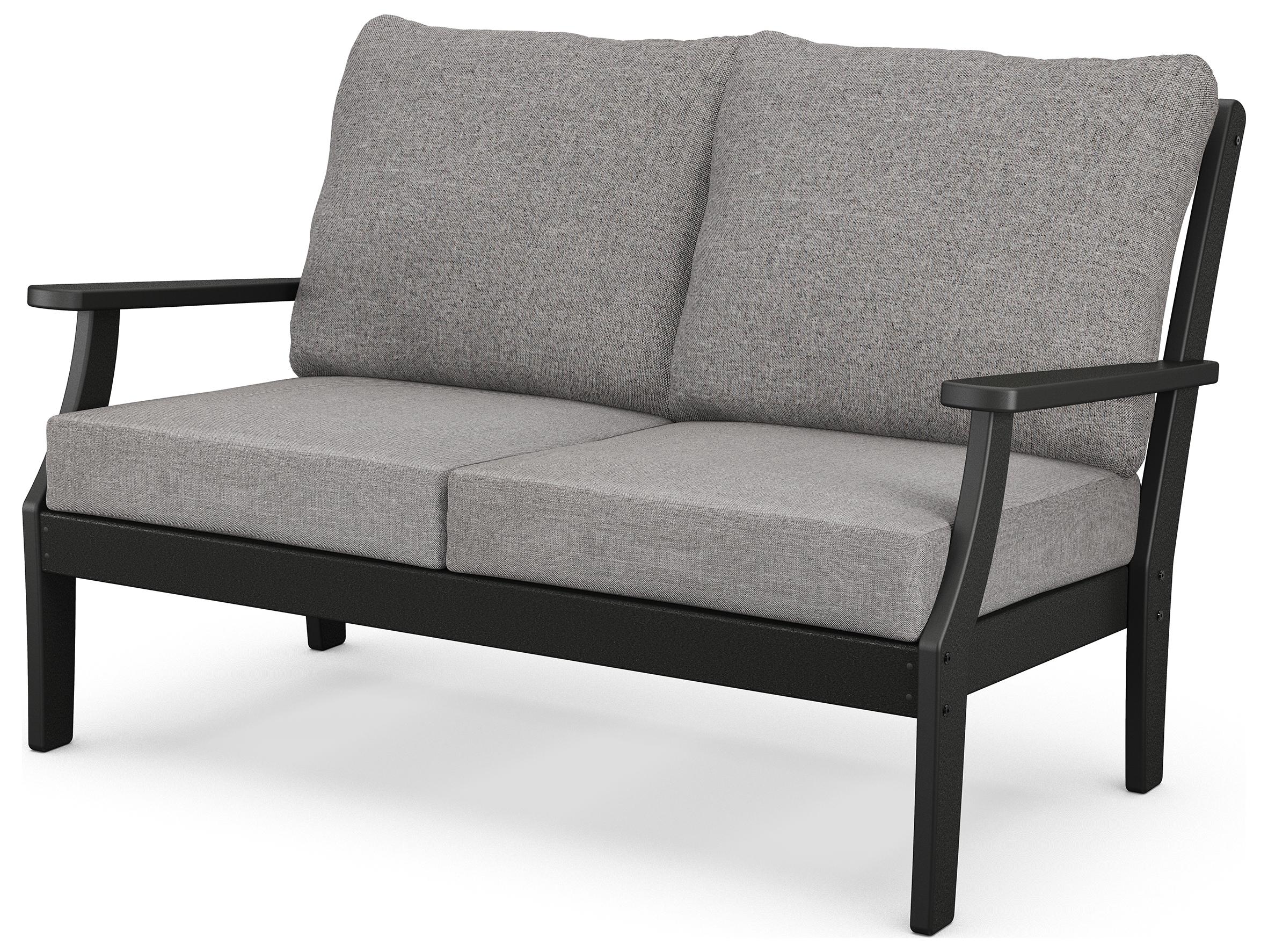 POLYWOOD® Braxton Recycled Plastic Cushion Outdoor Loveseat