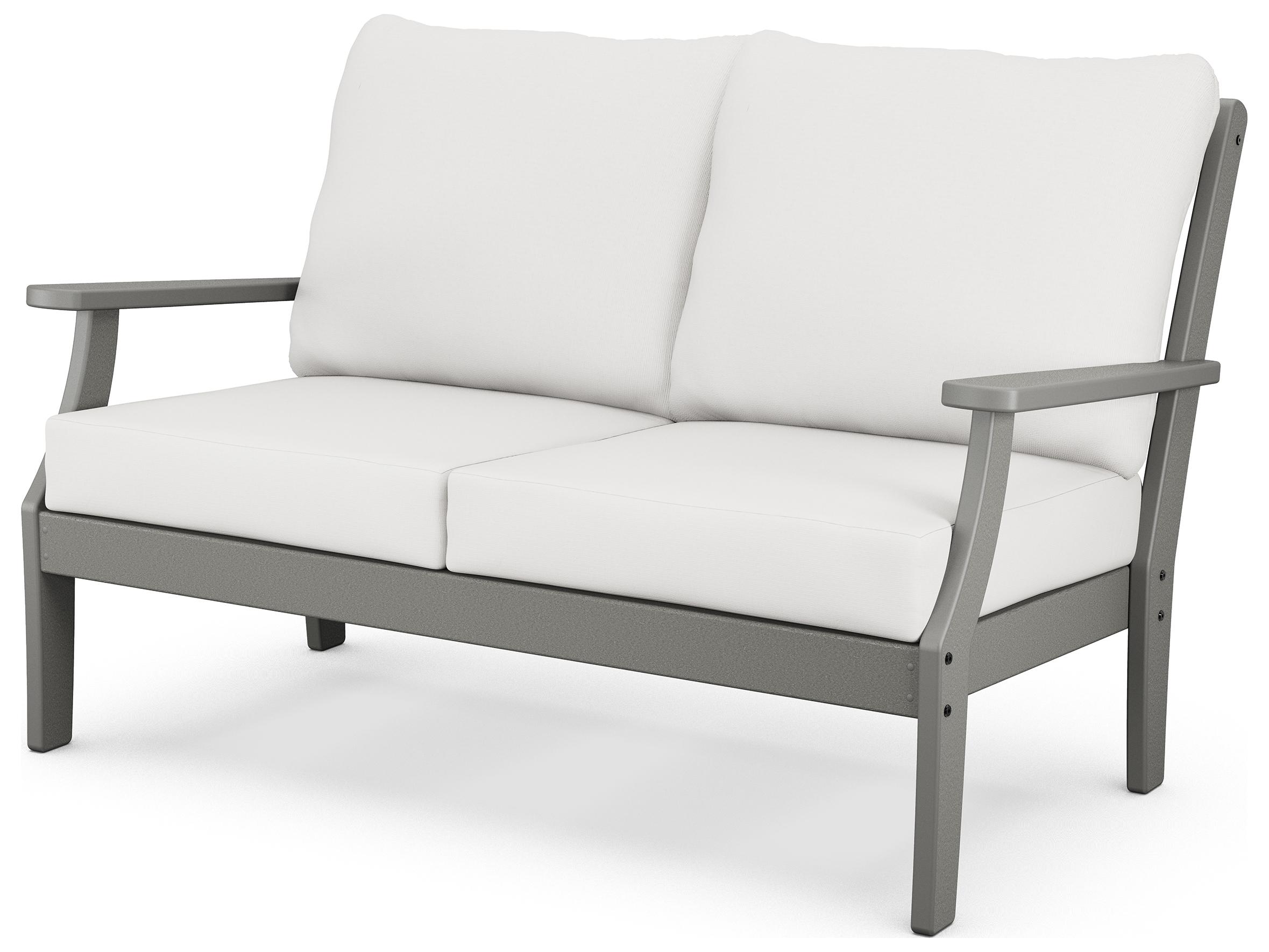 POLYWOOD® Braxton Recycled Plastic Cushion Outdoor Loveseat