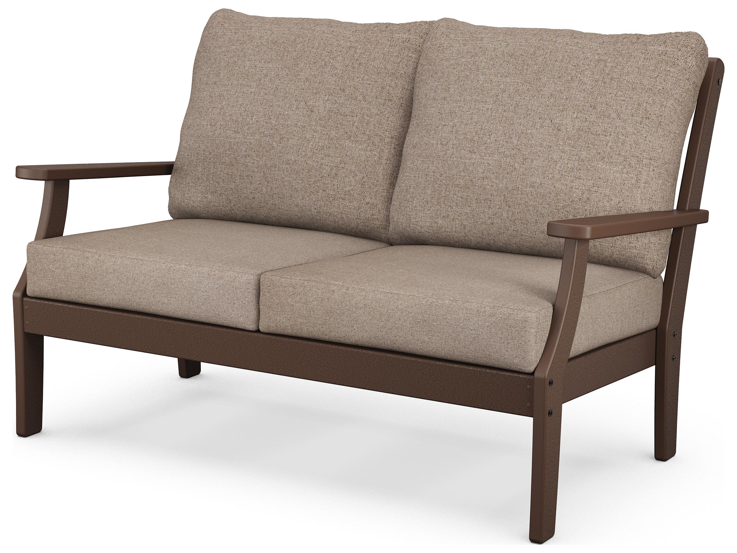 POLYWOOD® Braxton Recycled Plastic Cushion Outdoor Loveseat